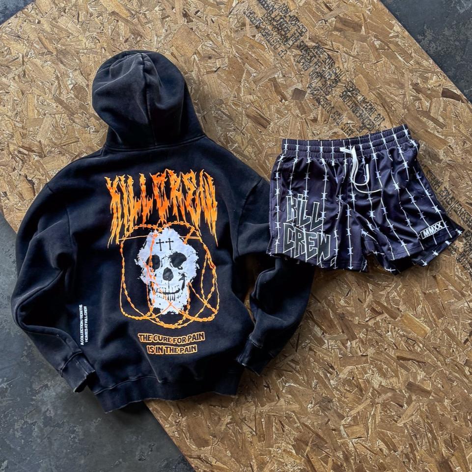 OVERSIZED LUX "BARBARIAN" HOODIE - BLACK