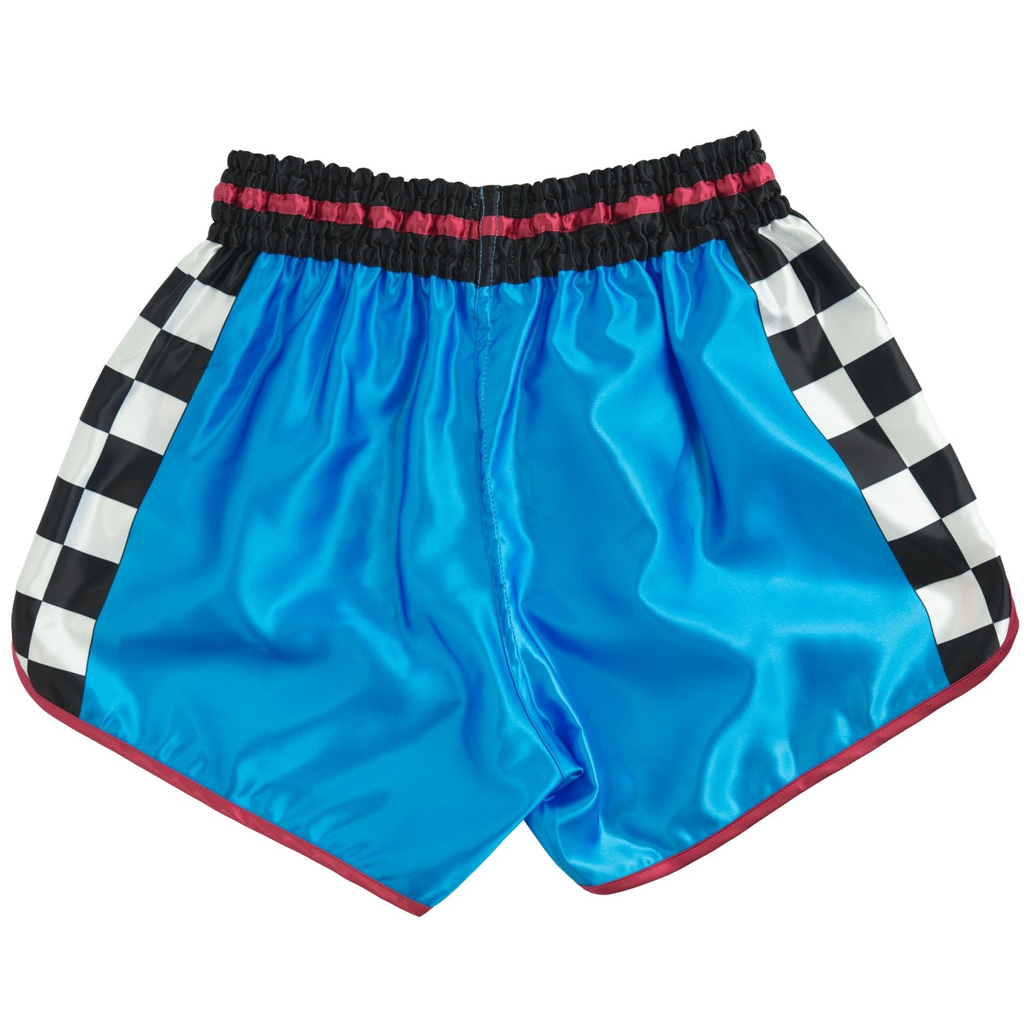 CHECKER FIGHT SHORT - BLUE