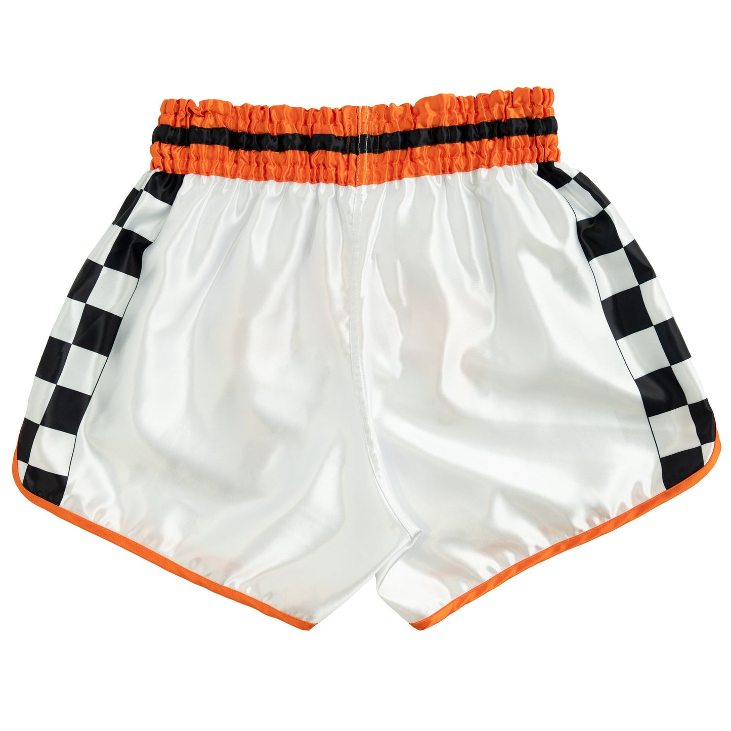 CHECKER FIGHT SHORT - ORANGE