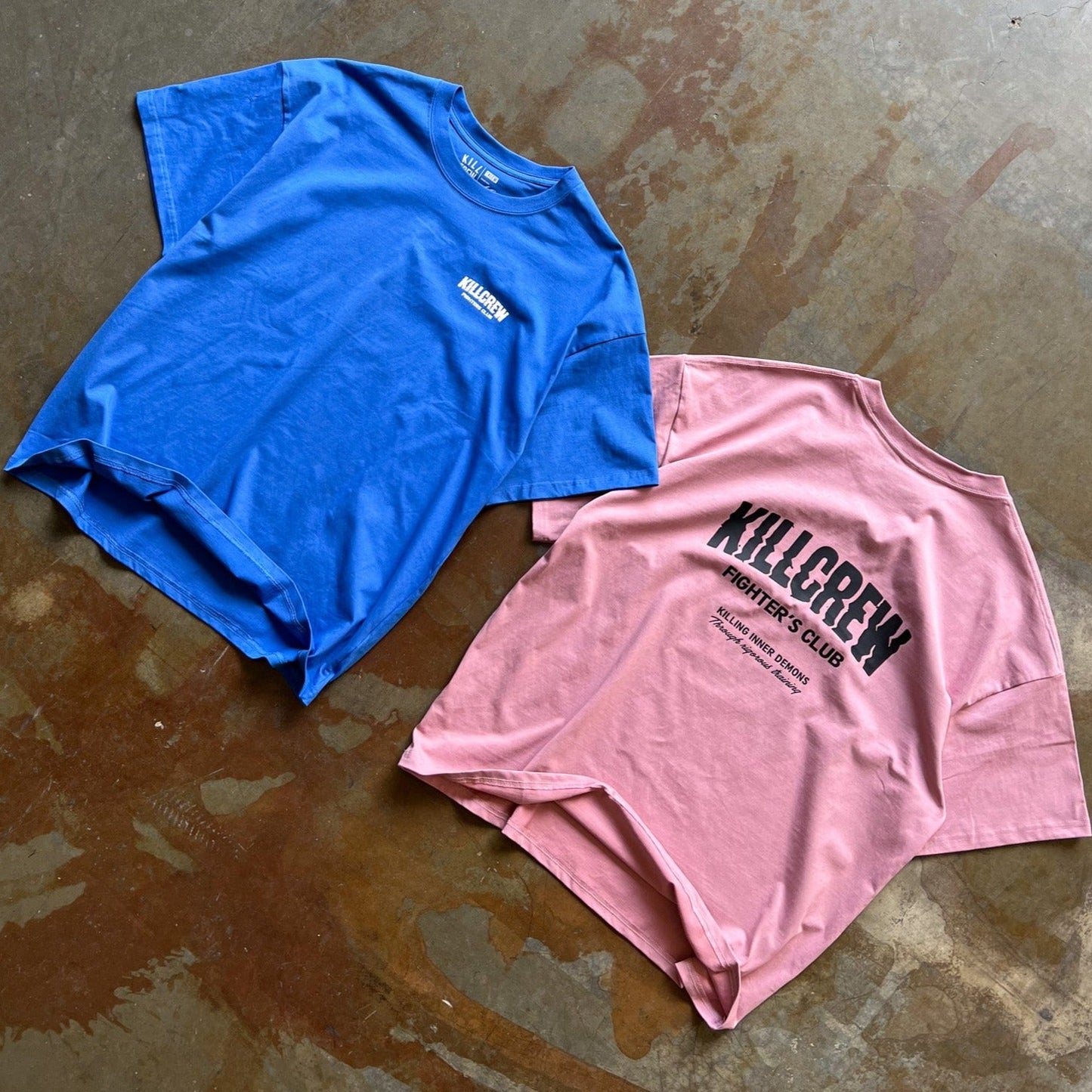 RELAXED FIT RIGOROUS TRAINING T-SHIRT - BLUE / WHITE