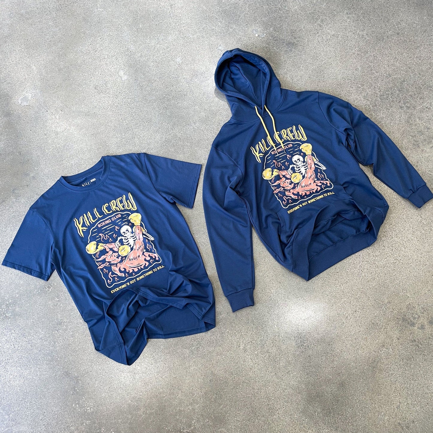KILL CREW INNER DEMONS BOXING CLUB HOODIE - BLUE