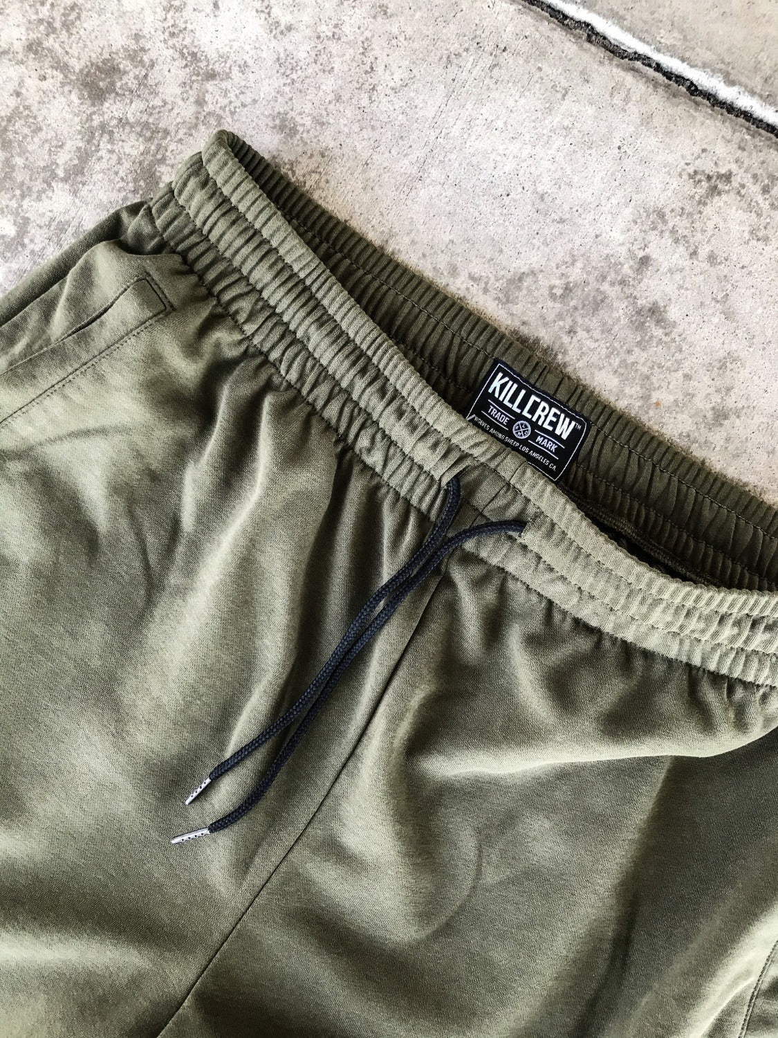RELAXED CUT FIGHTER'S CLUB SHORTS - OLIVE