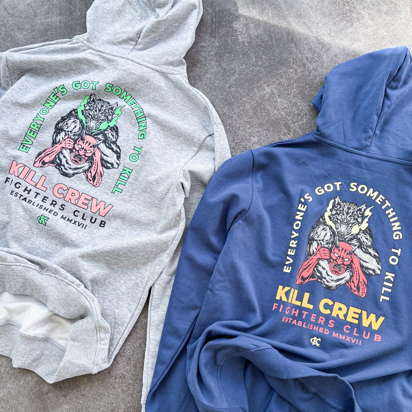 INNER DEMONS HOODIE - GREY