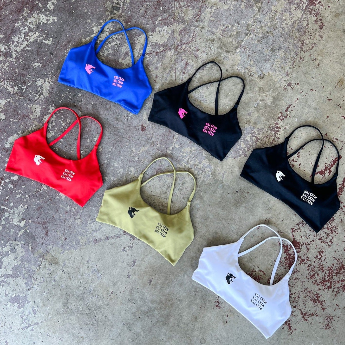 WOLF LOW SUPPORT SPORTS BRA - WHITE / BLACK