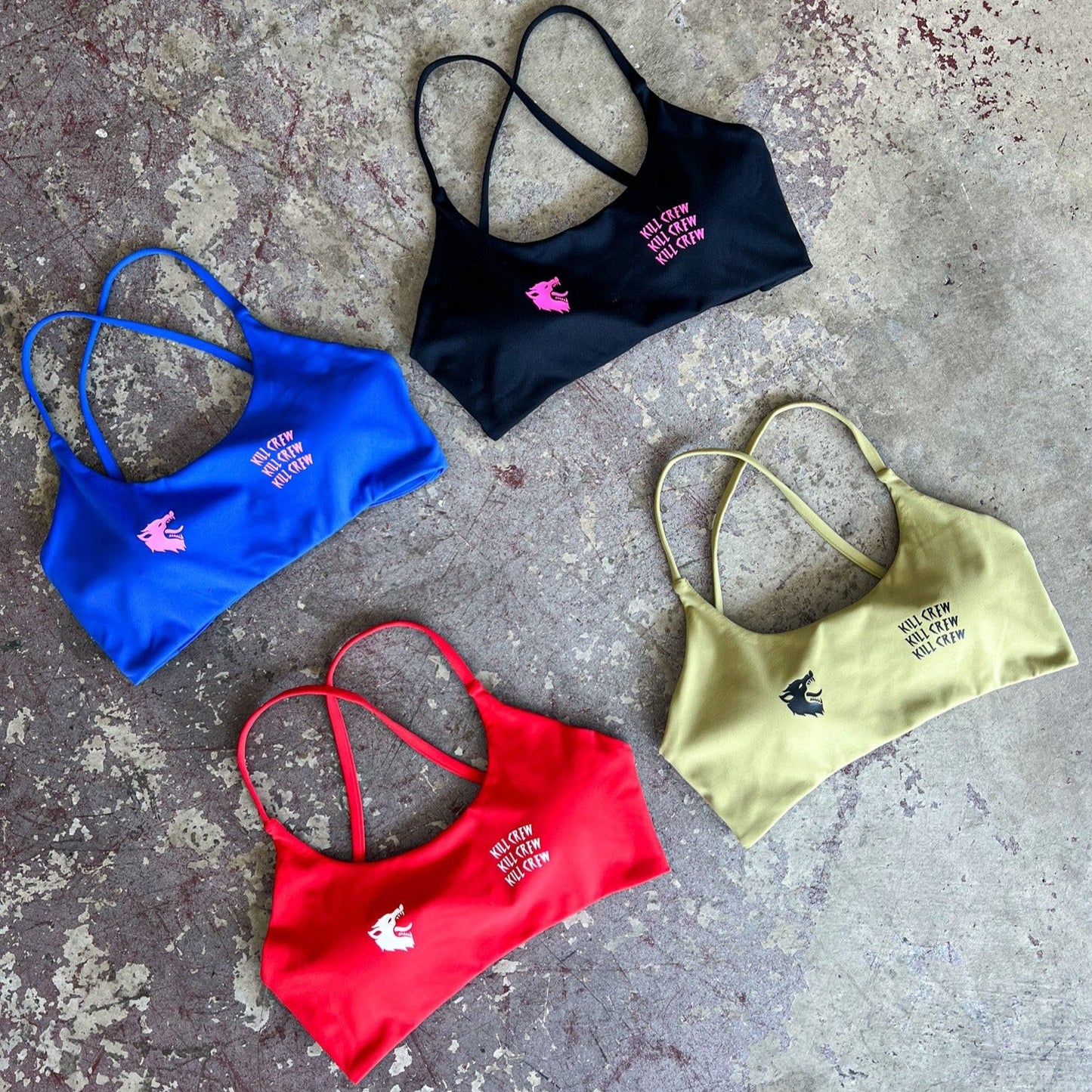 WOLF LOW SUPPORT SPORTS BRA - BLACK / PINK