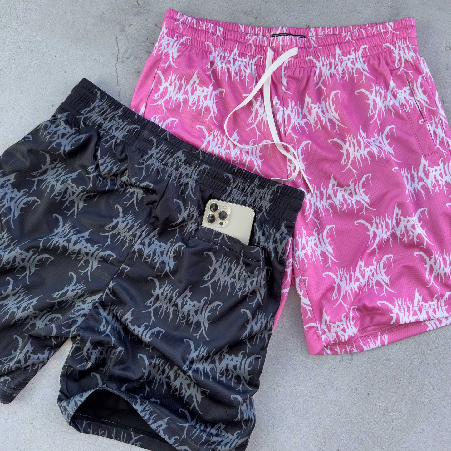 KILL CREW ALL OVER SHORTS (RELAXED CUT) - BLACKOUT