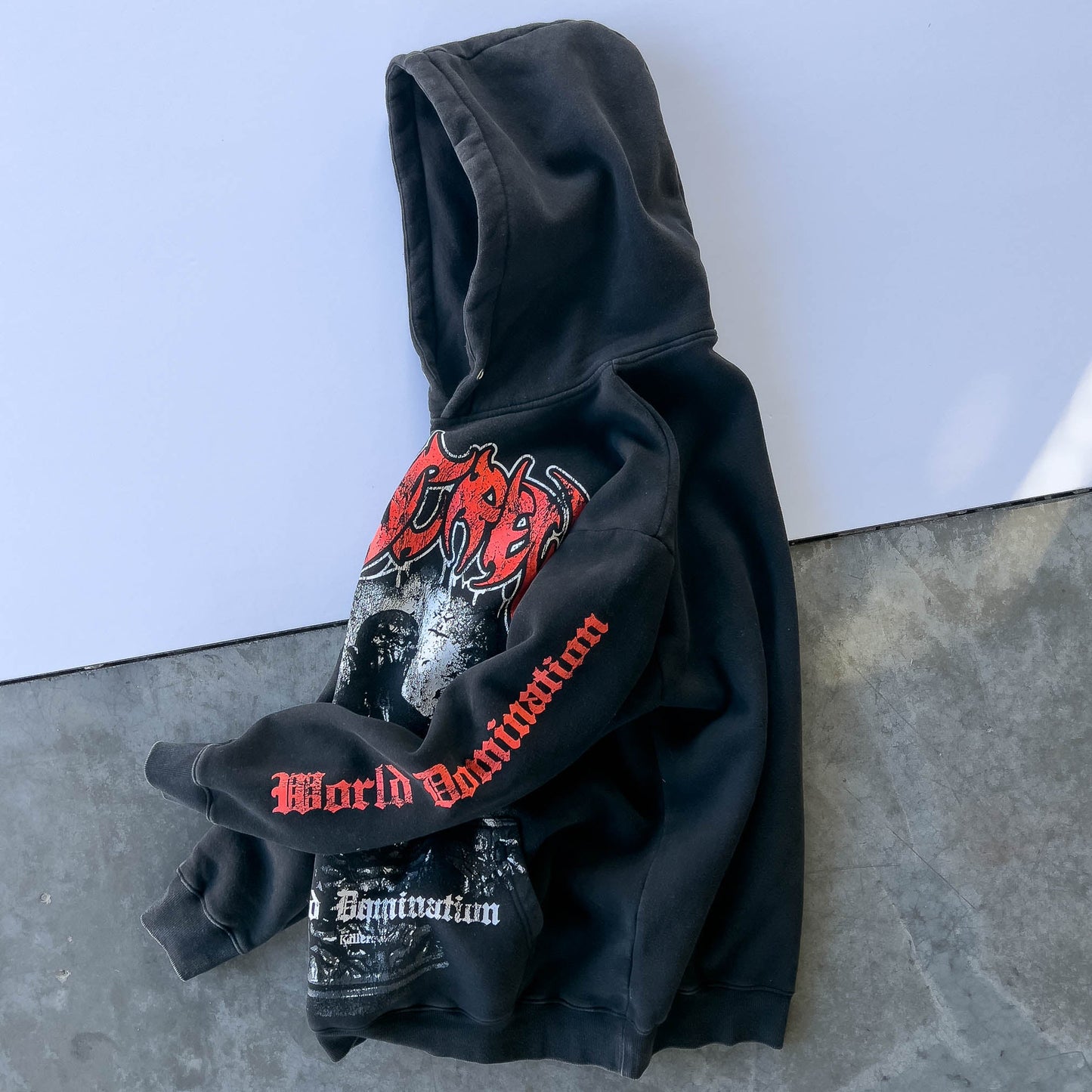 OVERSIZED LUX "GHOUL" HOODIE - BLACK