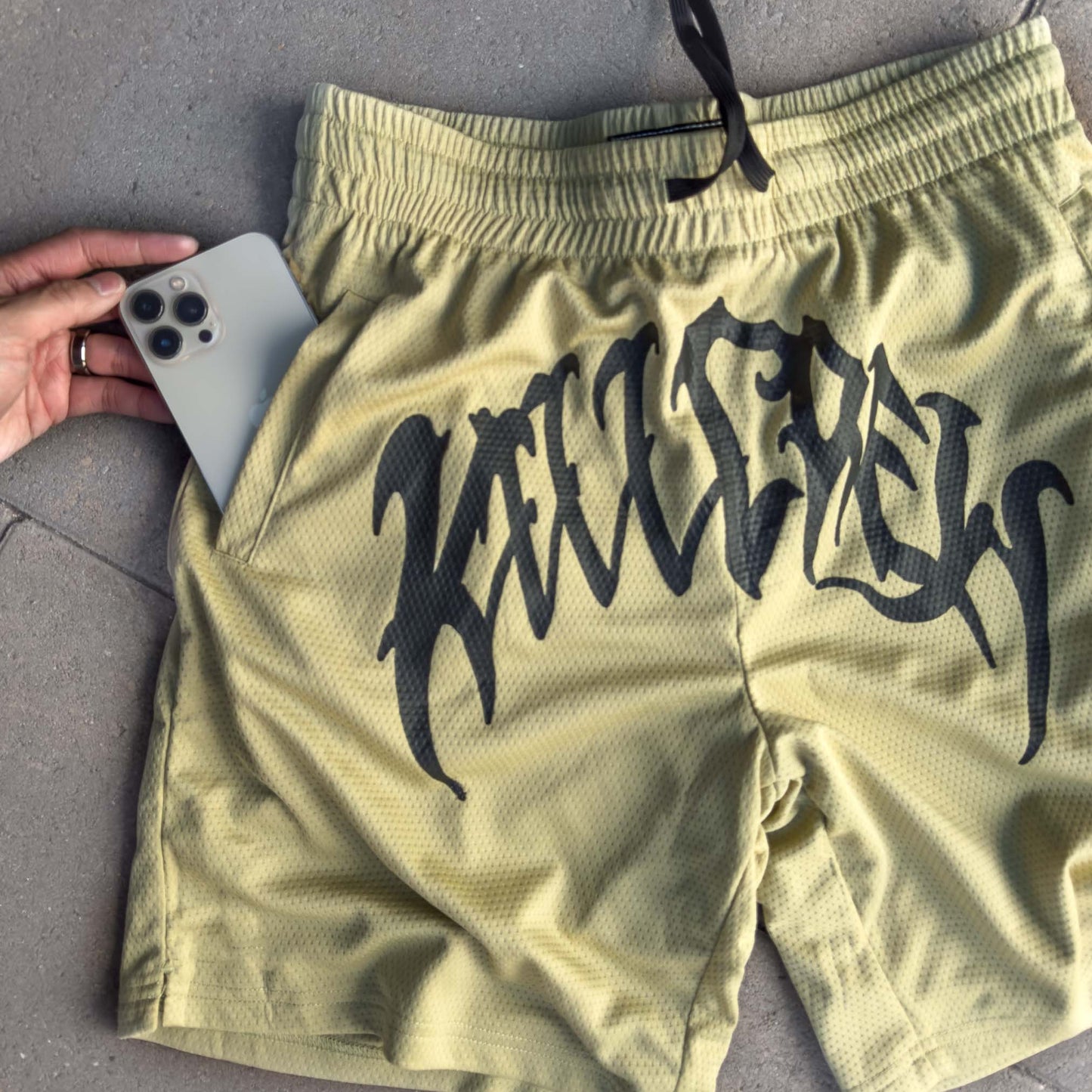 RELAXED CUT "CLASSIC" SHORTS - GREEN / BLACK