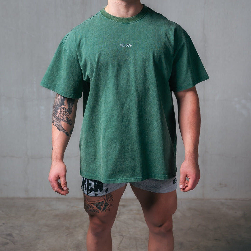 RELAXED FIT LUX "SIMPLE" T-SHIRT - GREEN