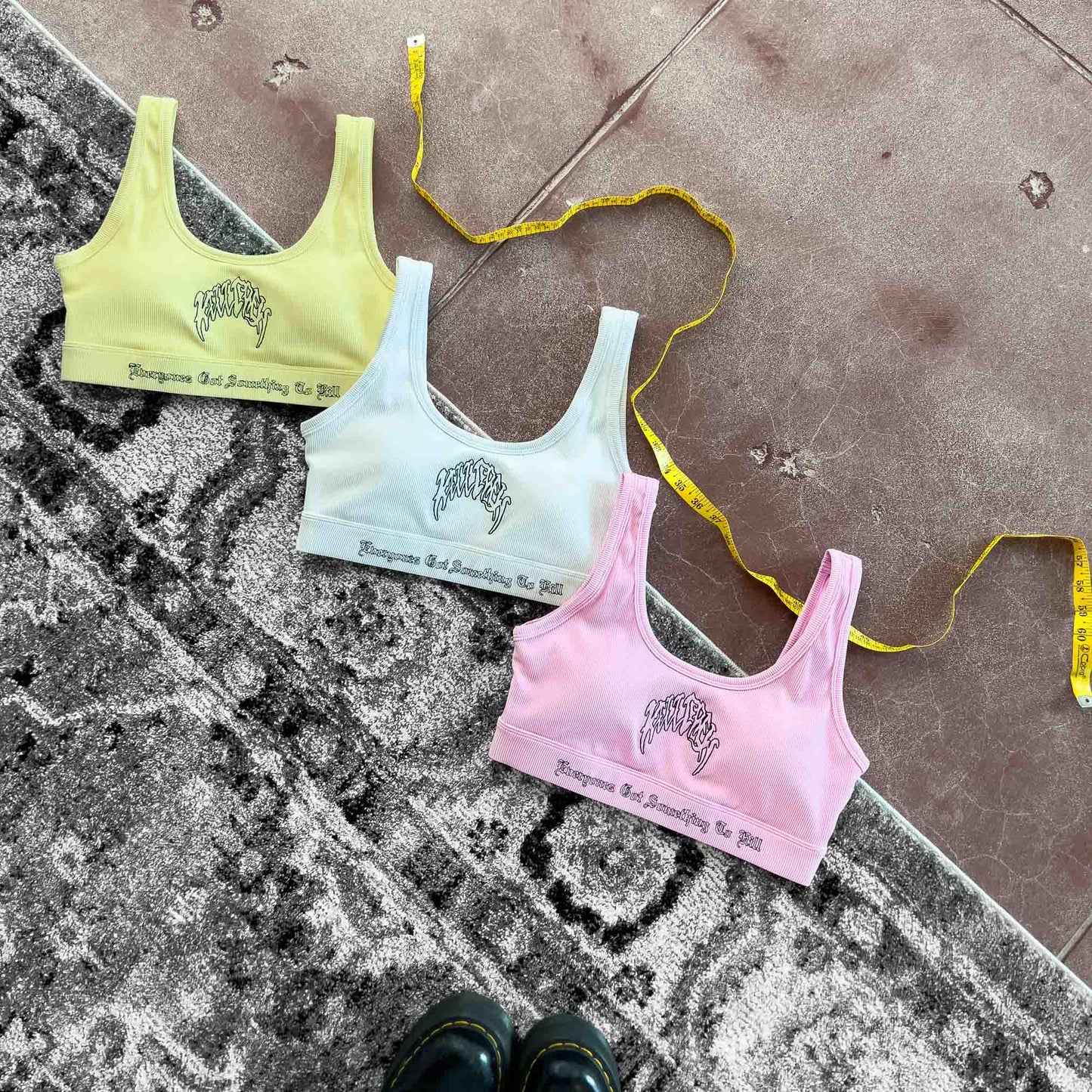 KILL CREW RIBBED SPORTS BRA - WHITE