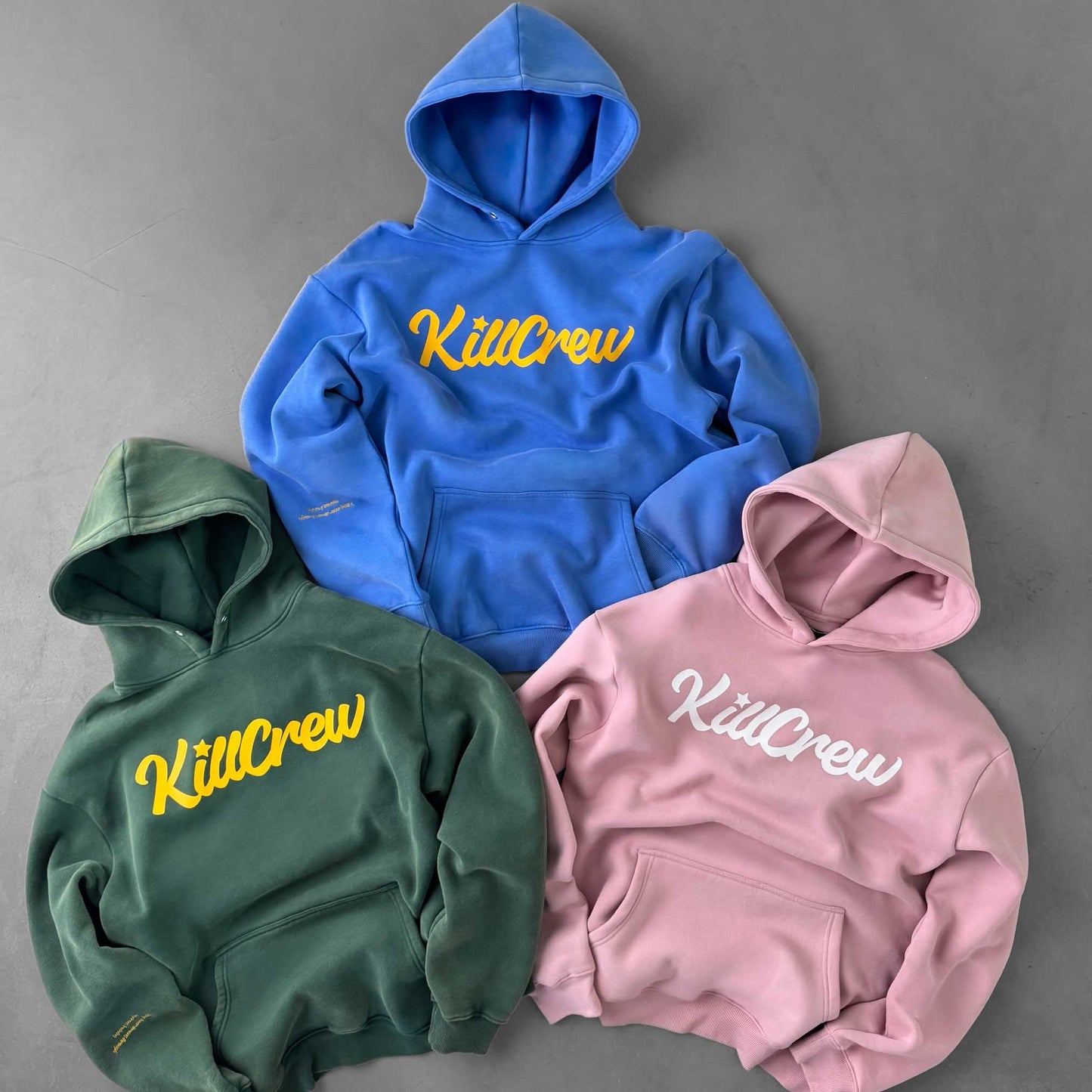 OVERSIZED LUX "SCRIPT" HOODIE - BLUE / GOLD