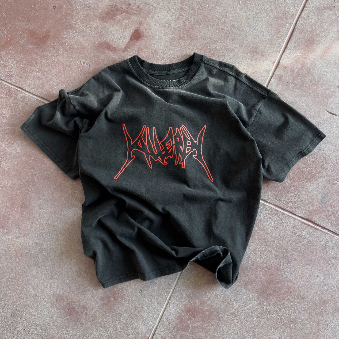 RELAXED FIT LUX CROWN OF THORNS T-SHIRT - BLACK