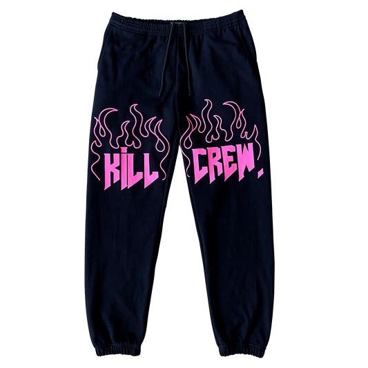 HEAVYWEIGHT LUX SWEATPANTS FLAME - BLACK / PINK