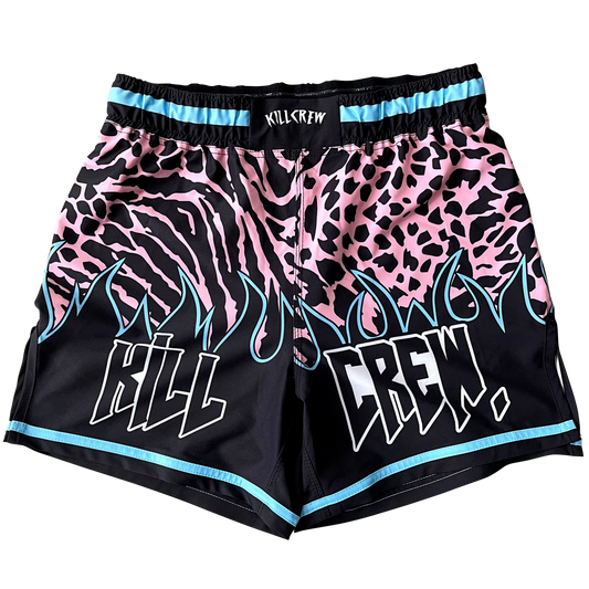 BSEM FIGHT SHORTS (THAI CUT) - BLUE / PINK