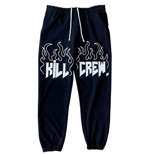 HEAVYWEIGHT LUX SWEATPANTS FLAME - BLACK / WHITE