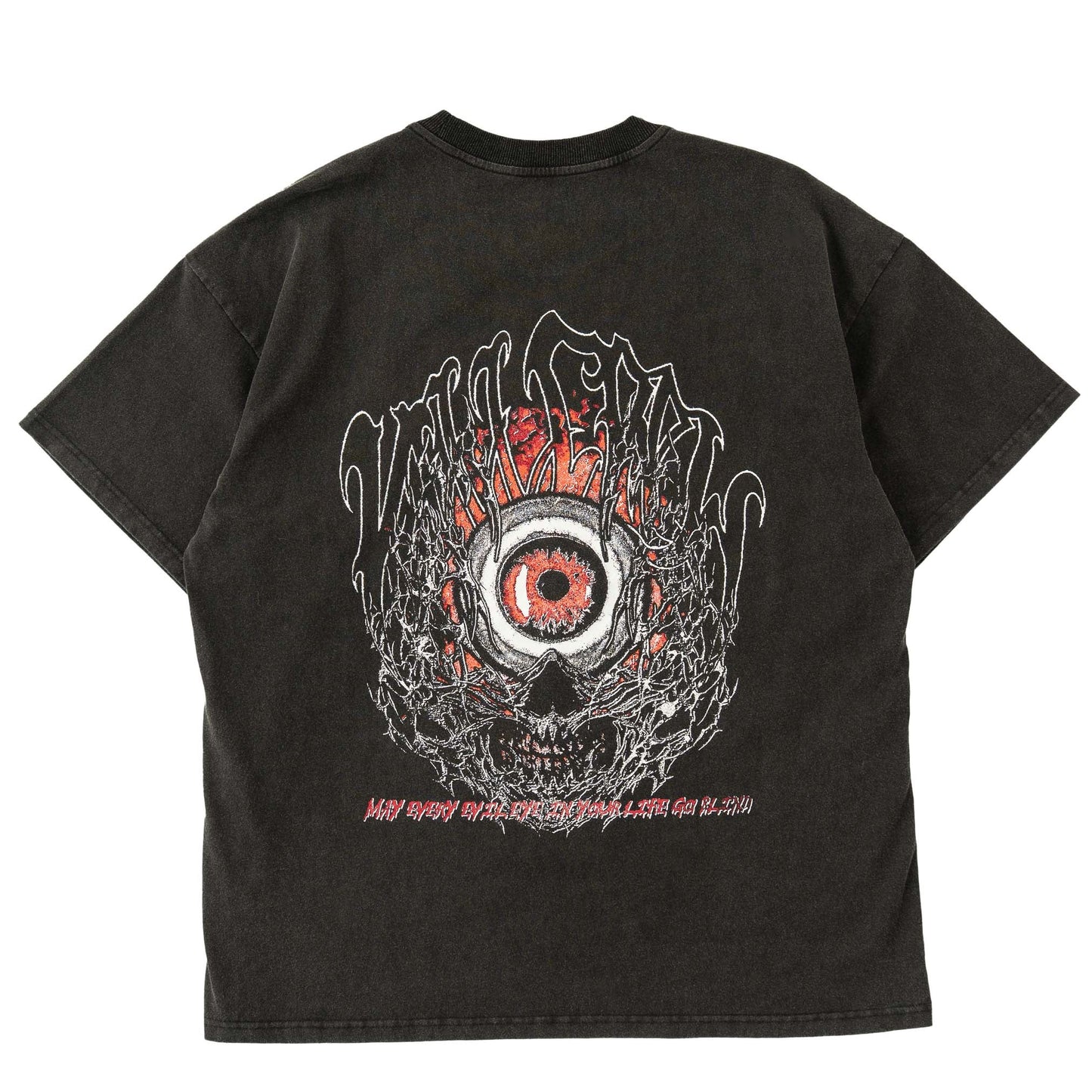 RELAXED FIT LUX EVIL EYE T-SHIRT - BLACK
