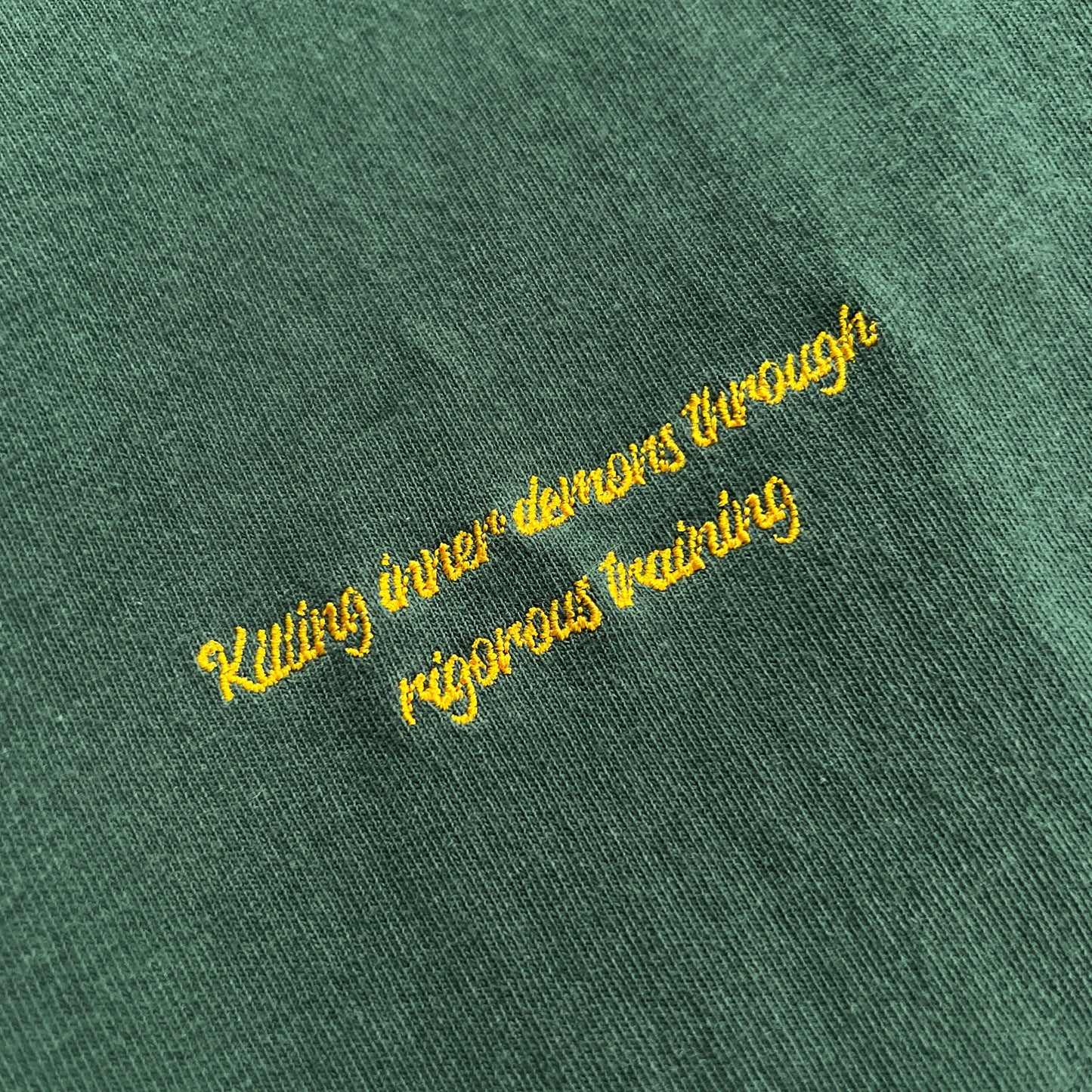 RELAXED FIT LUX SCRIPT T-SHIRT - GREEN / YELLOW