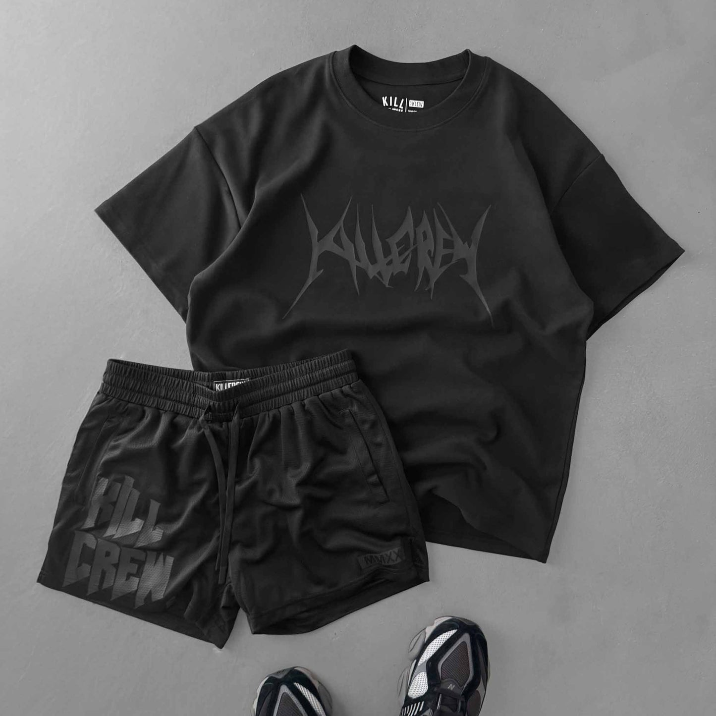 RELAXED FIT NATURAL COTTON "BUILT TO DESTROY" T-SHIRT - BLACKOUT