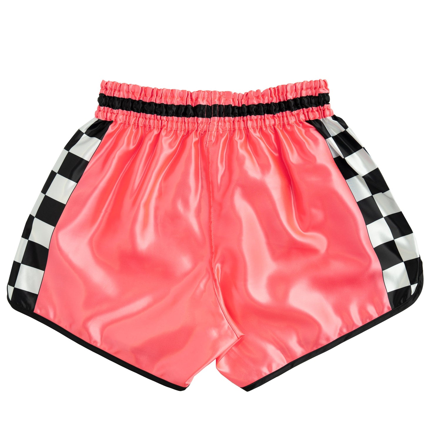 CHECKER FIGHT SHORTS - PINK