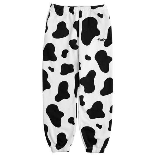 OVERSIZED LUX "MOO MOO" SWEATPANTS - BLACK