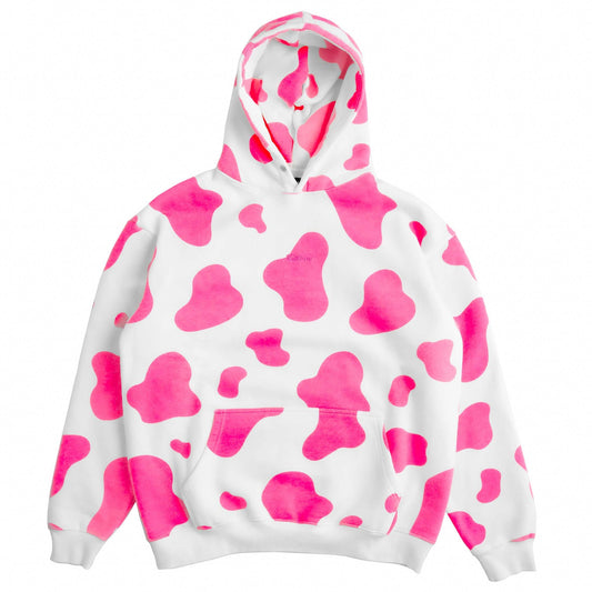 OVERSIZED LUX "MOO MOO" HOODIE - PINK