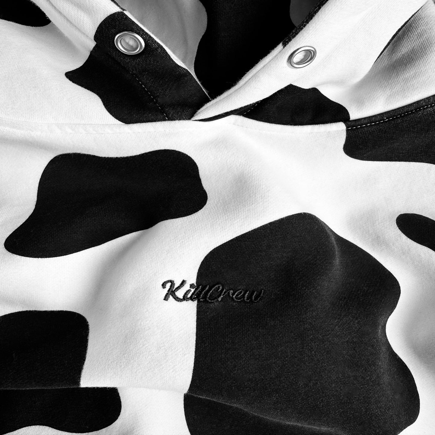 OVERSIZED LUX "MOO MOO" HOODIE - BLACK