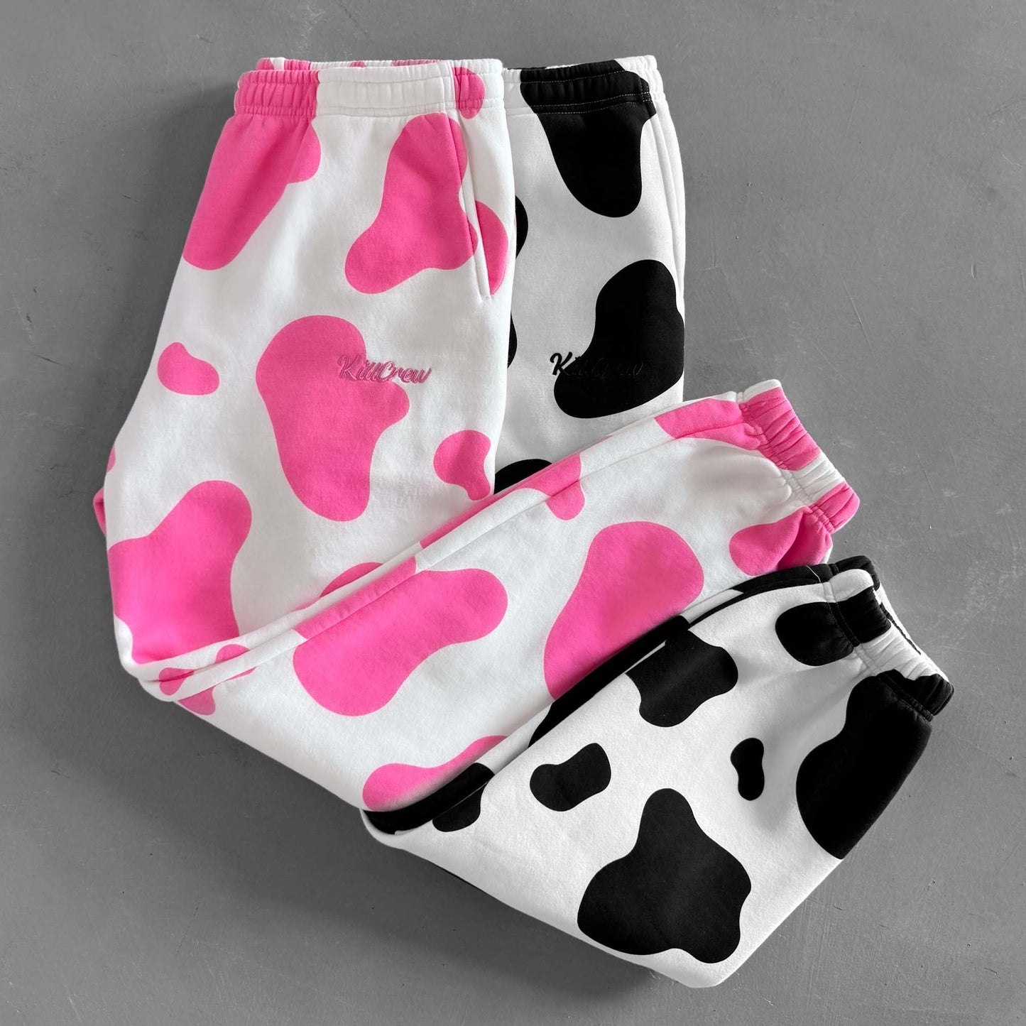 OVERSIZED LUX "MOO MOO" SWEATPANTS - PINK