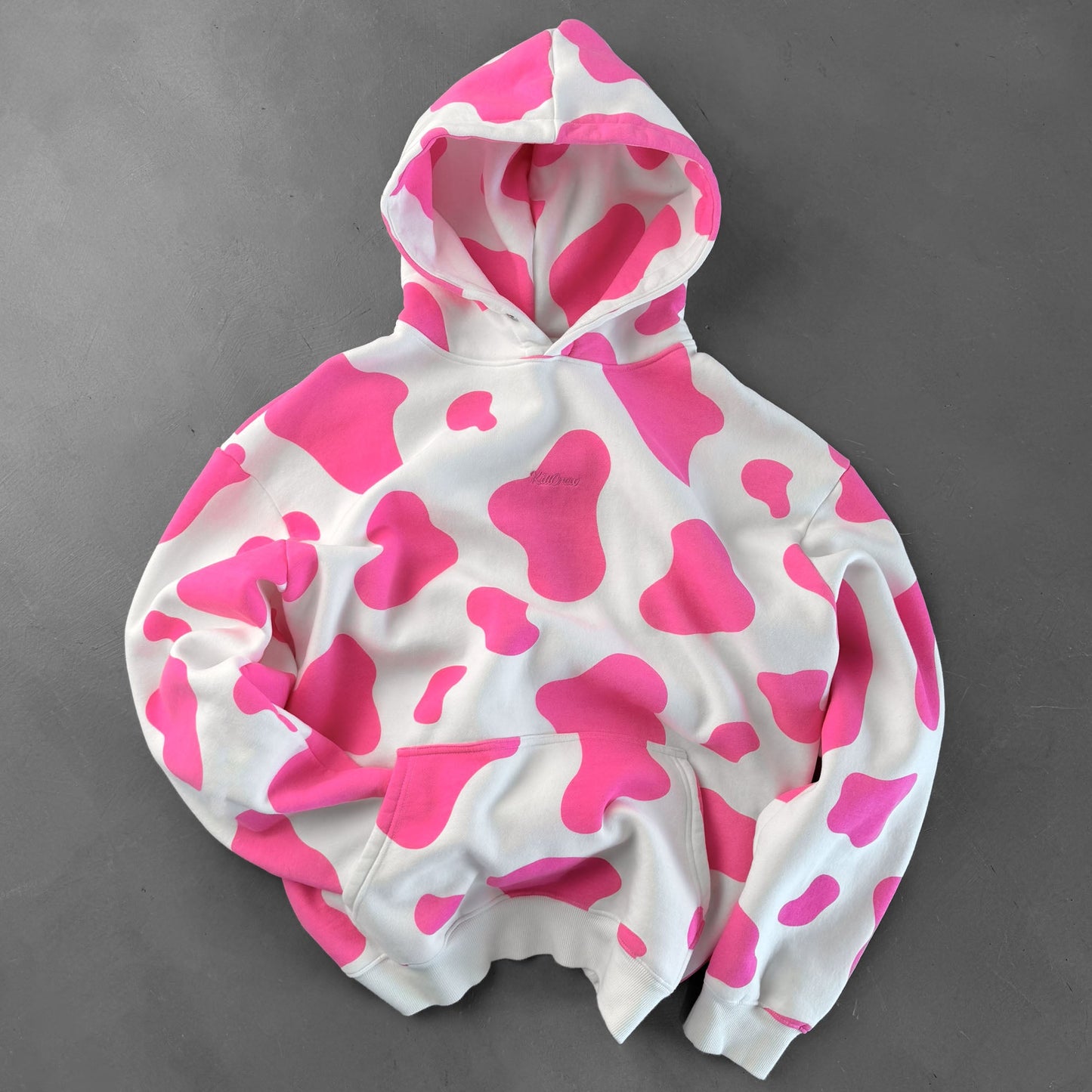 OVERSIZED LUX "MOO MOO" HOODIE - PINK