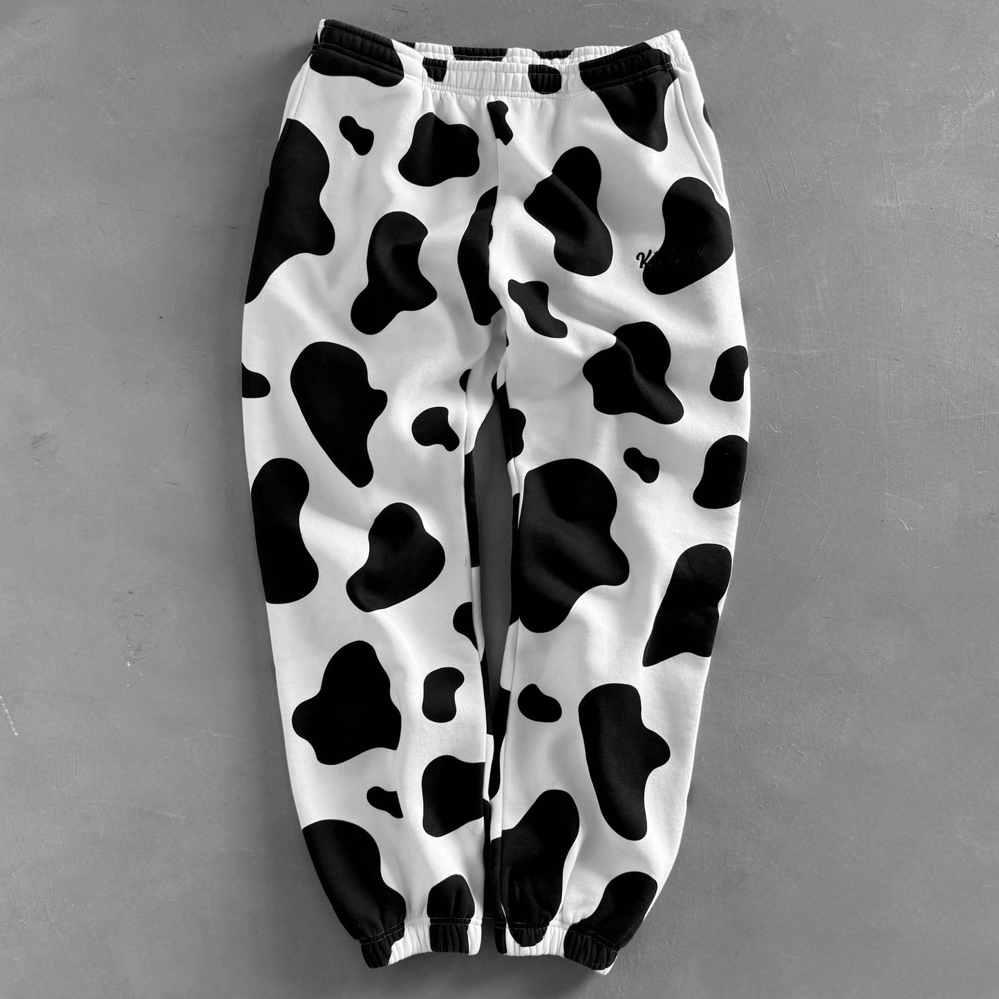 OVERSIZED LUX "MOO MOO" SWEATPANTS - BLACK