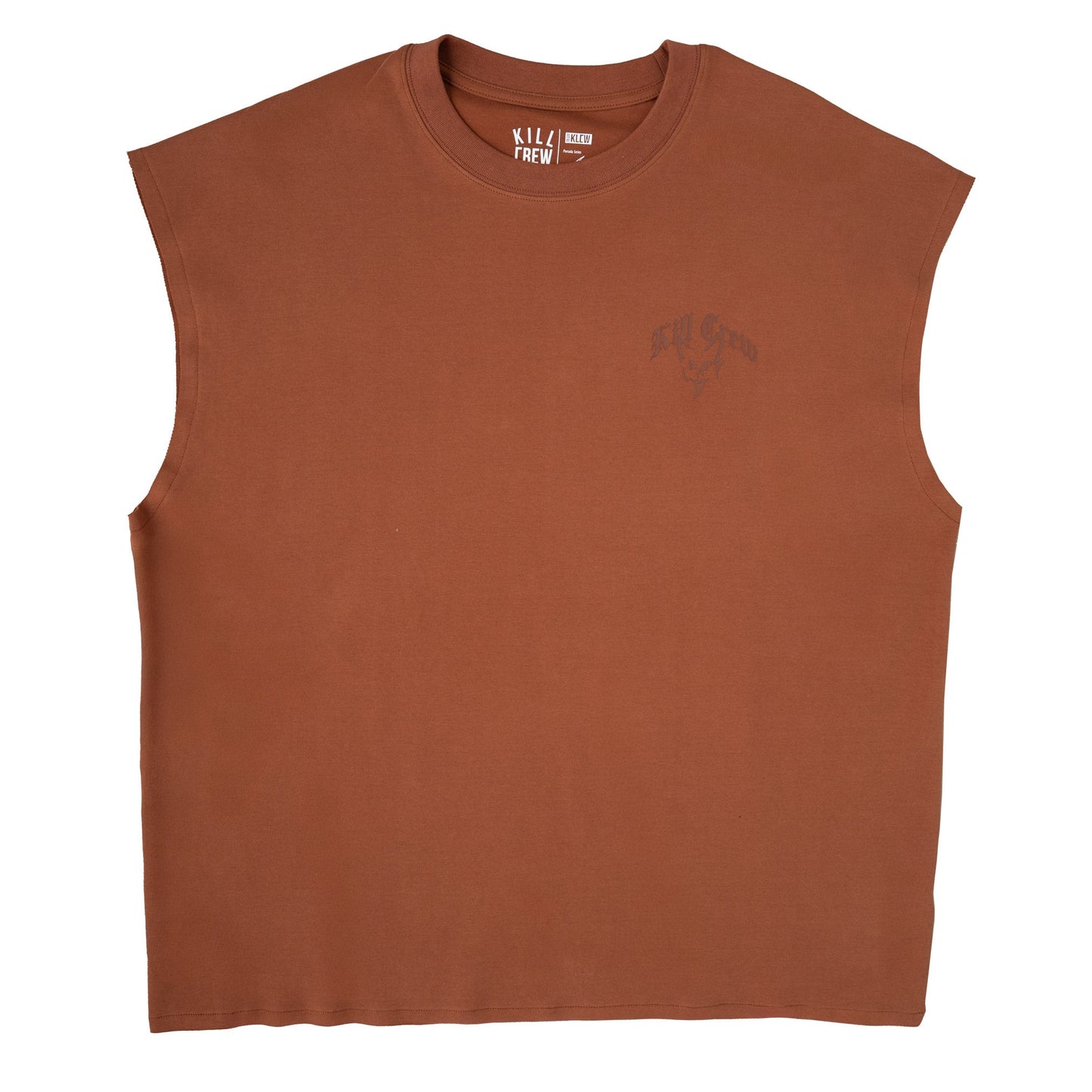 NATURAL COTTON CUTOFF "DESTROY" - BROWN
