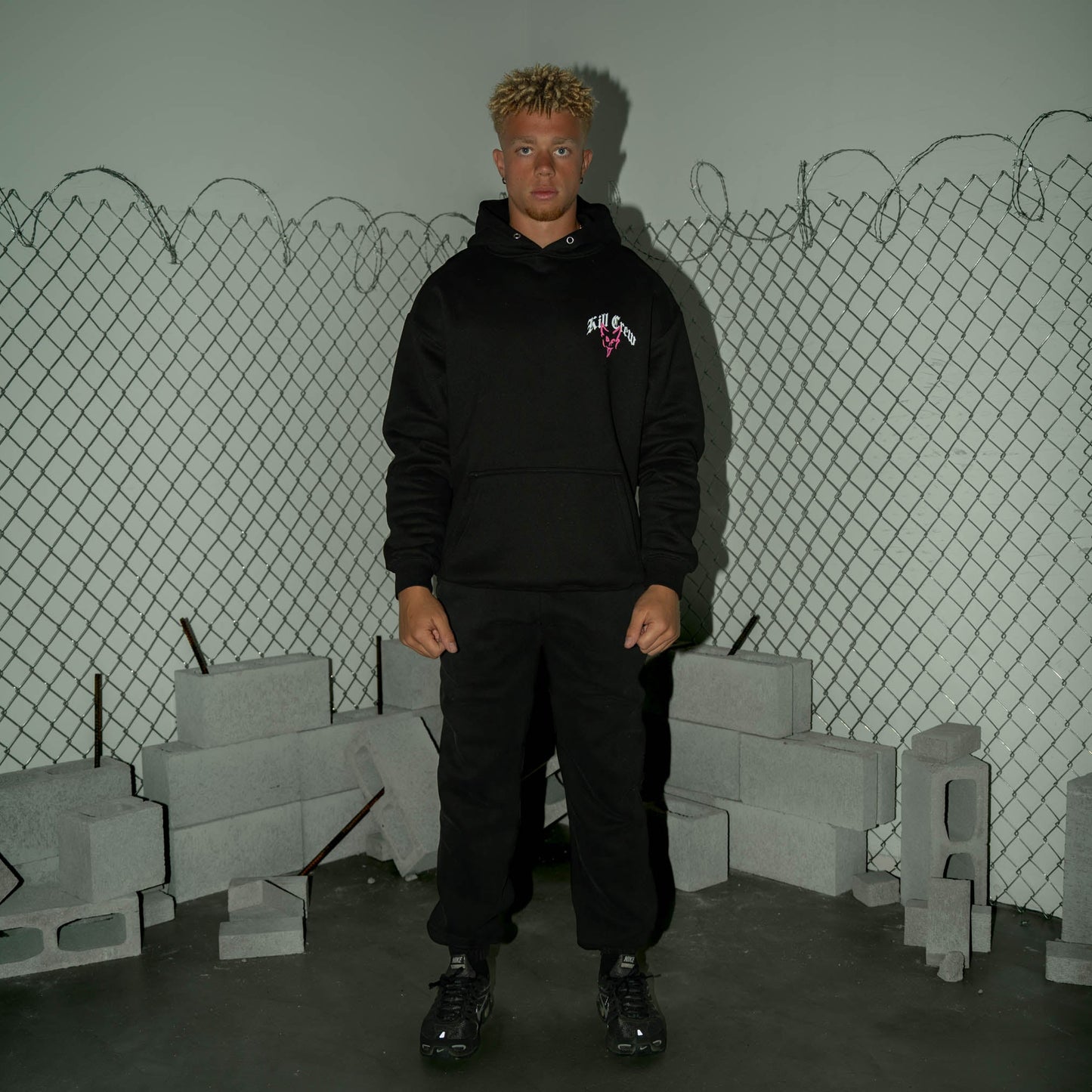 OVERSIZED LUX "DESTROY" HOODIE - BLACK