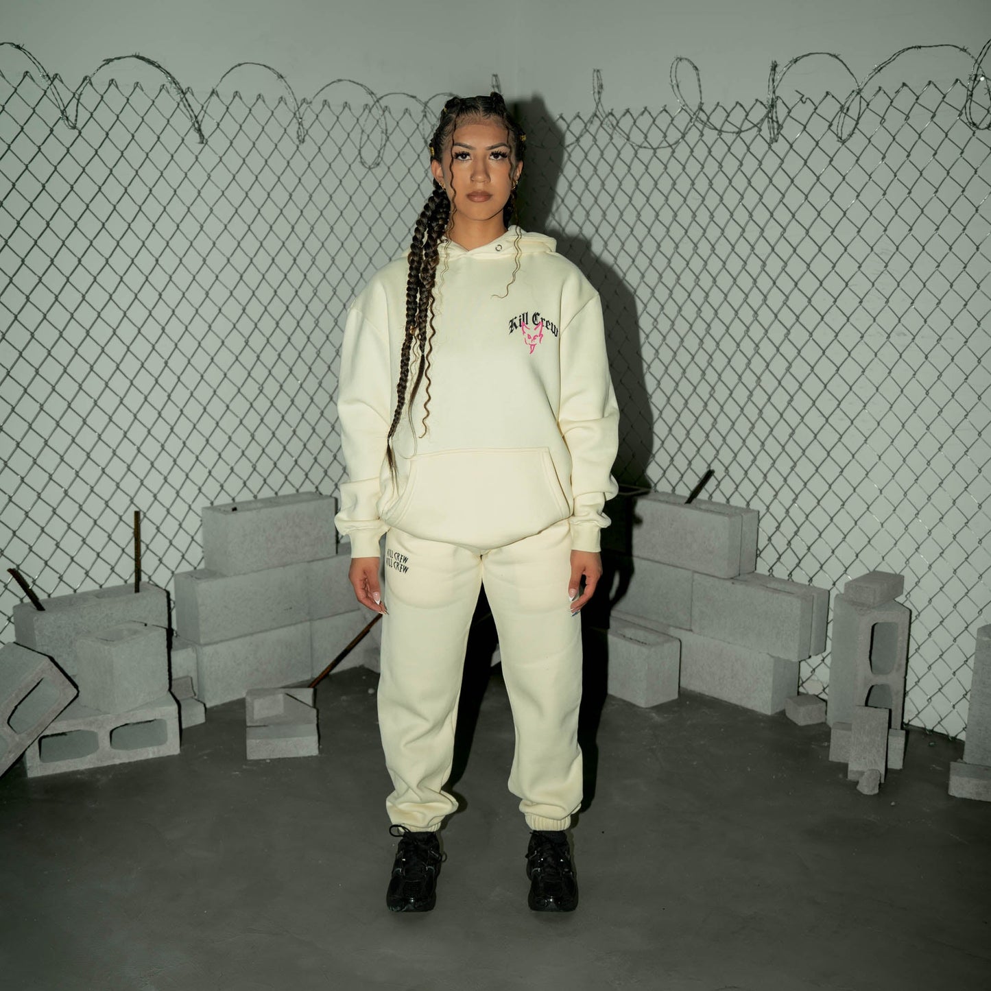 OVERSIZED LUX "DESTROY" HOODIE - CREAM