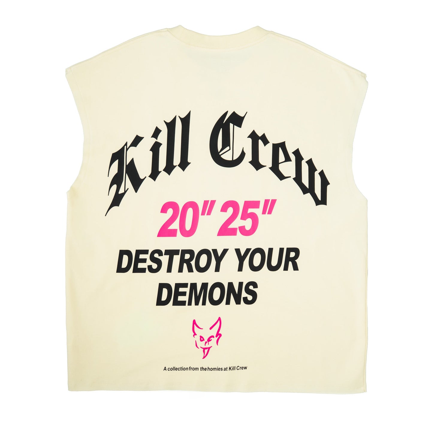 NATURAL COTTON CUTOFF "DESTROY" - CREAM