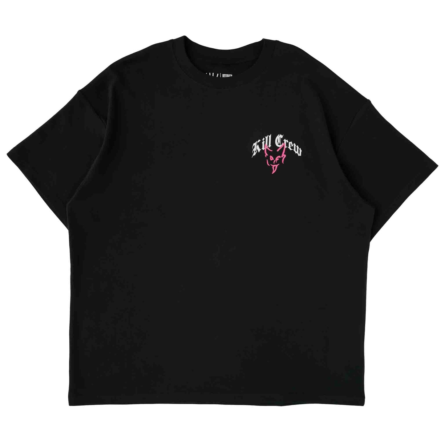 RELAXED FIT NATURAL COTTON "DESTROY" T-SHIRT - BLACK