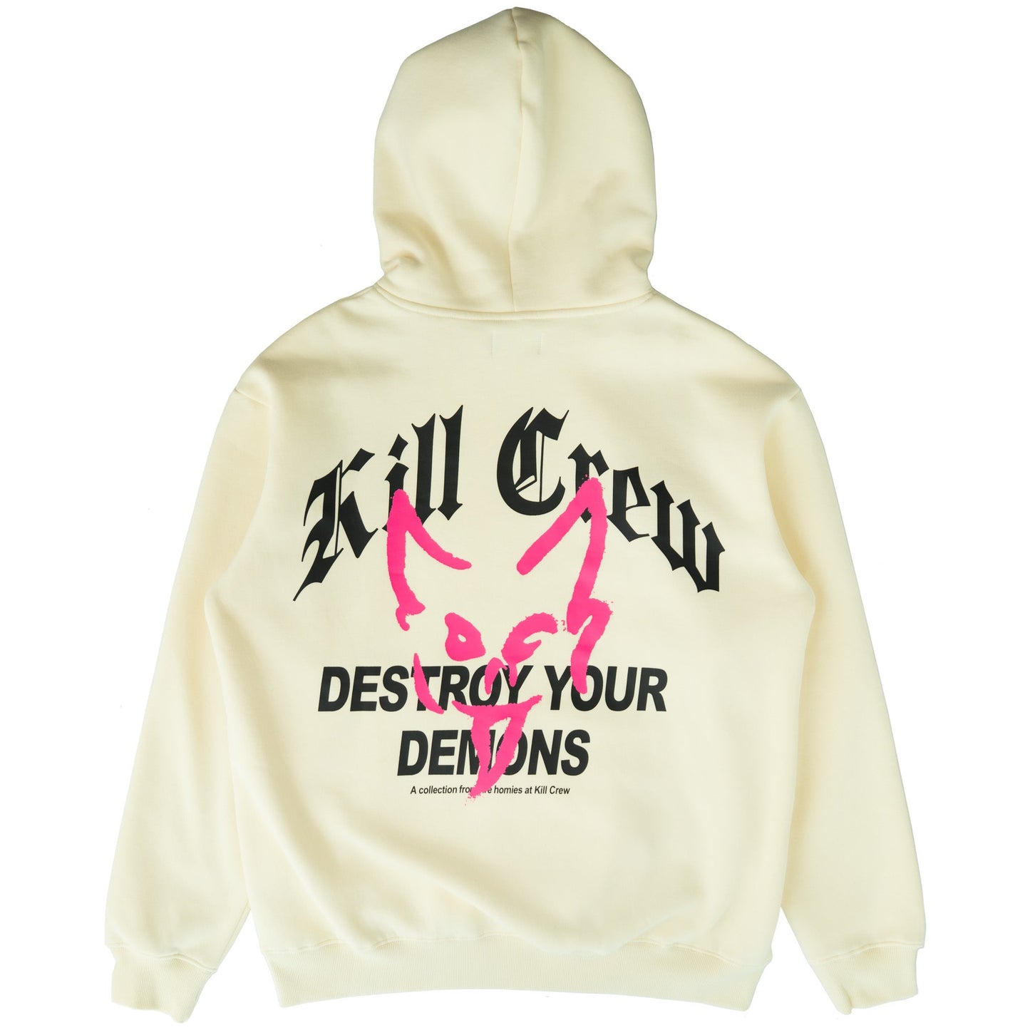 OVERSIZED LUX "DESTROY" HOODIE - CREAM