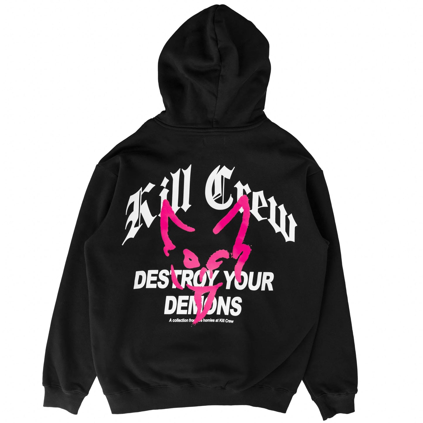 OVERSIZED LUX "DESTROY" HOODIE - BLACK