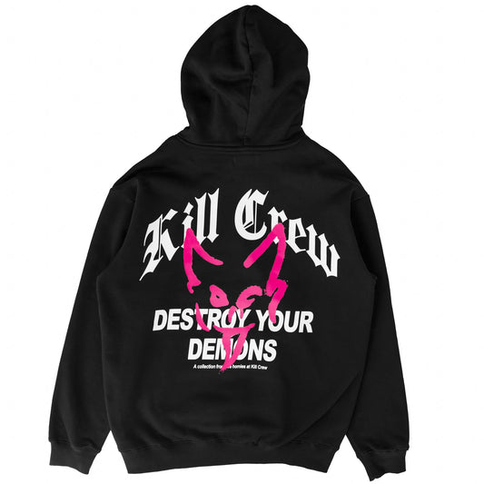 OVERSIZED LUX "DESTROY" HOODIE - BLACK
