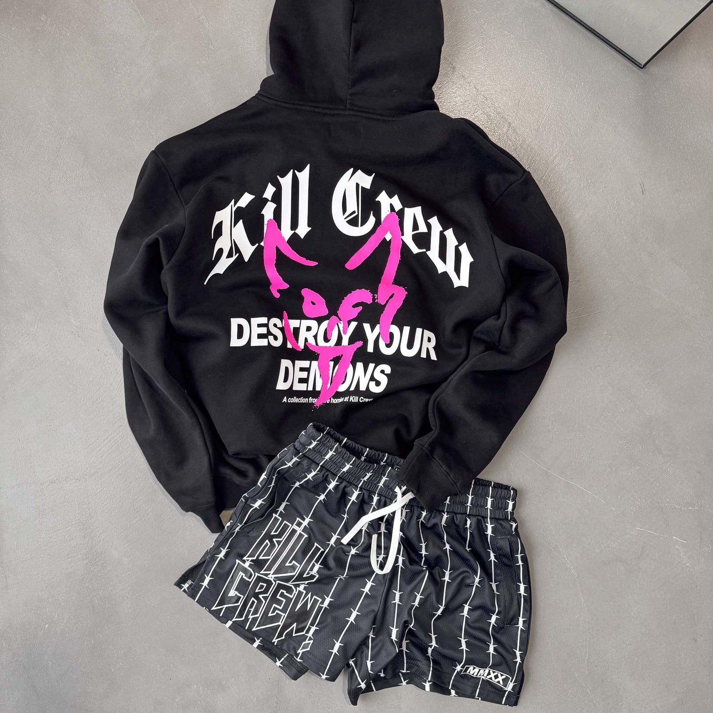OVERSIZED LUX "DESTROY" HOODIE - BLACK