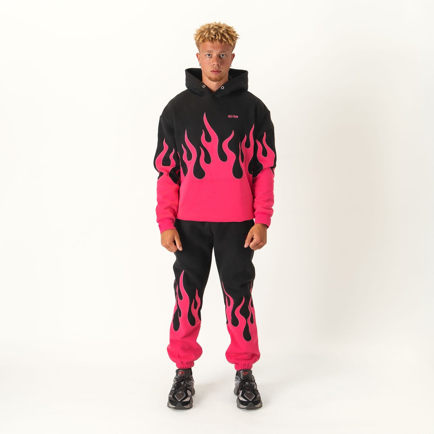 PREMIUM HEATER SWEATS - BLACK / PINK
