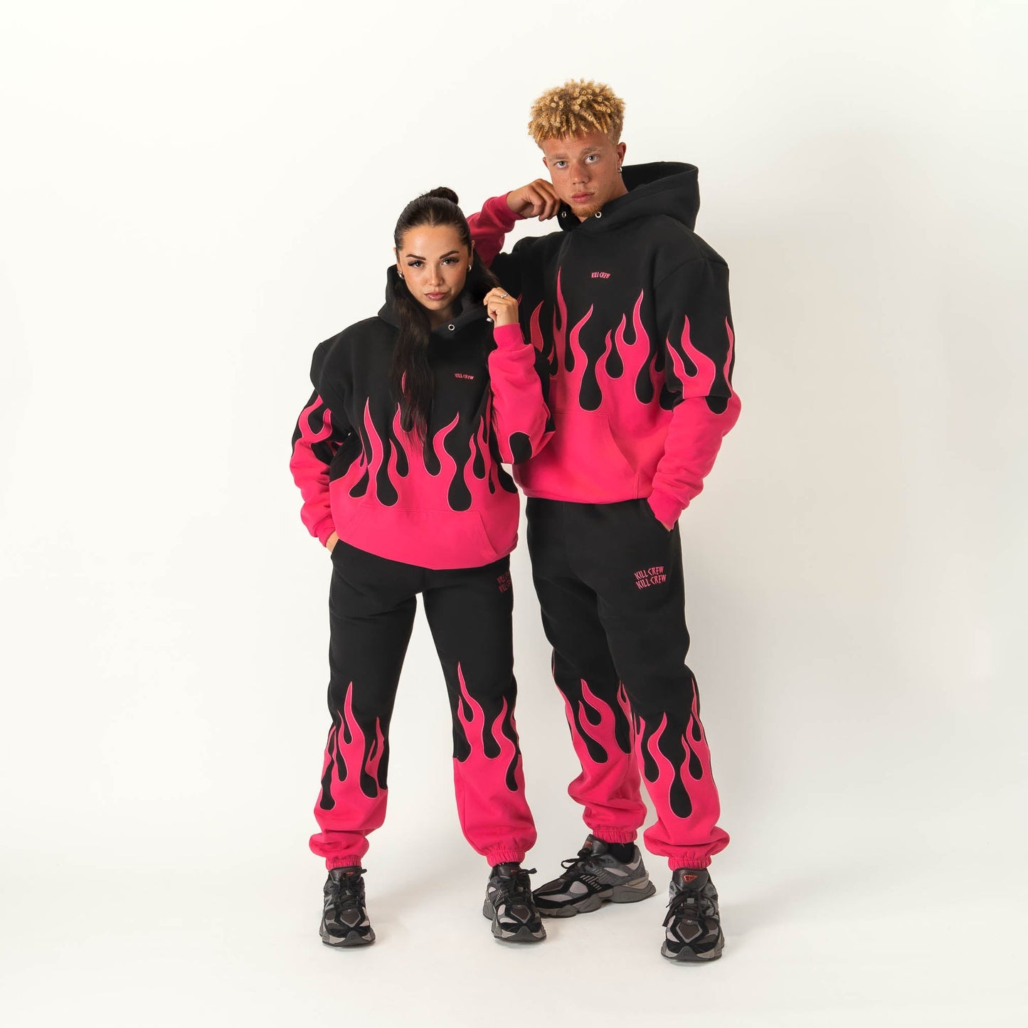 PREMIUM HEATER SWEATS - BLACK / PINK