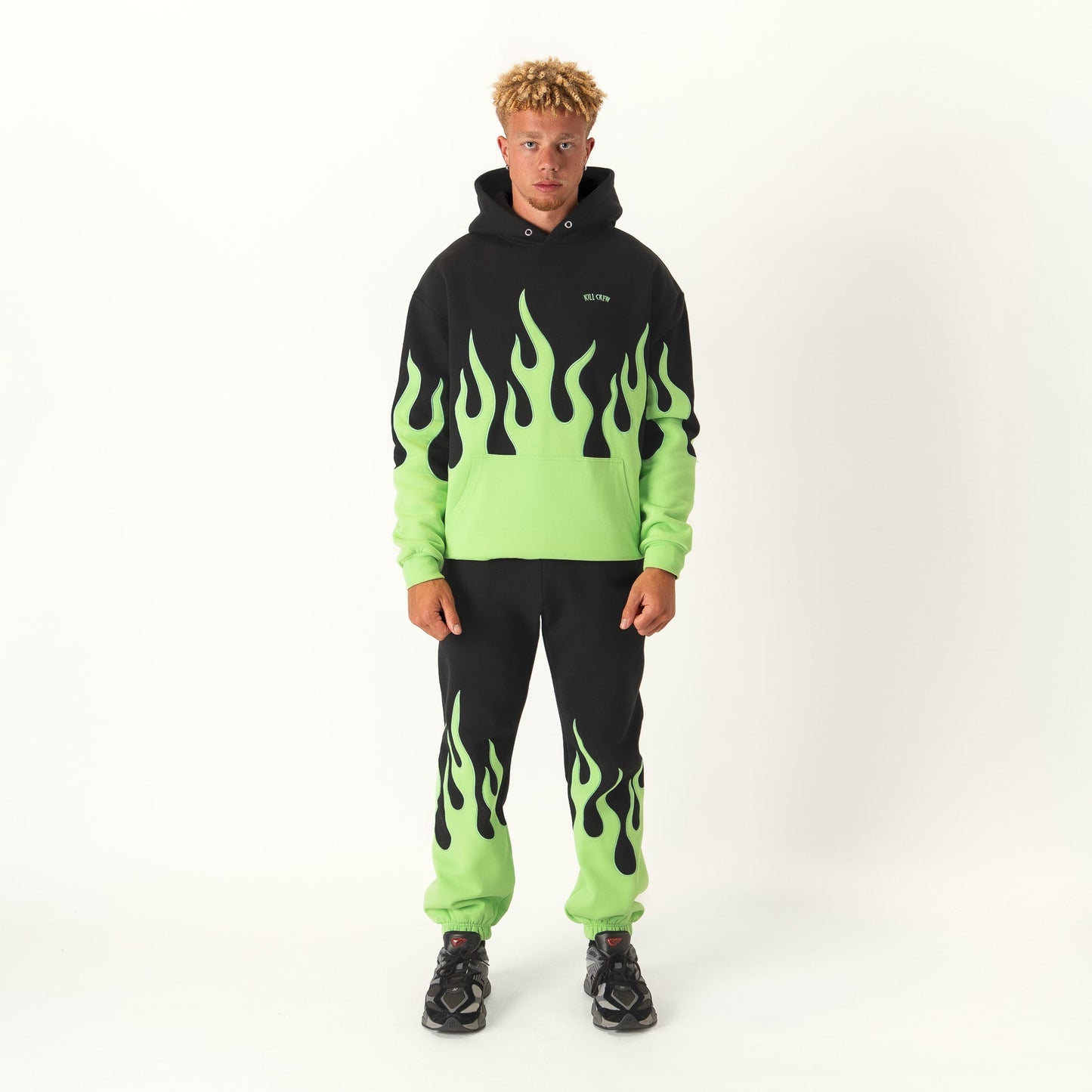 PREMIUM HEATER SWEATS - BLACK / GREEN