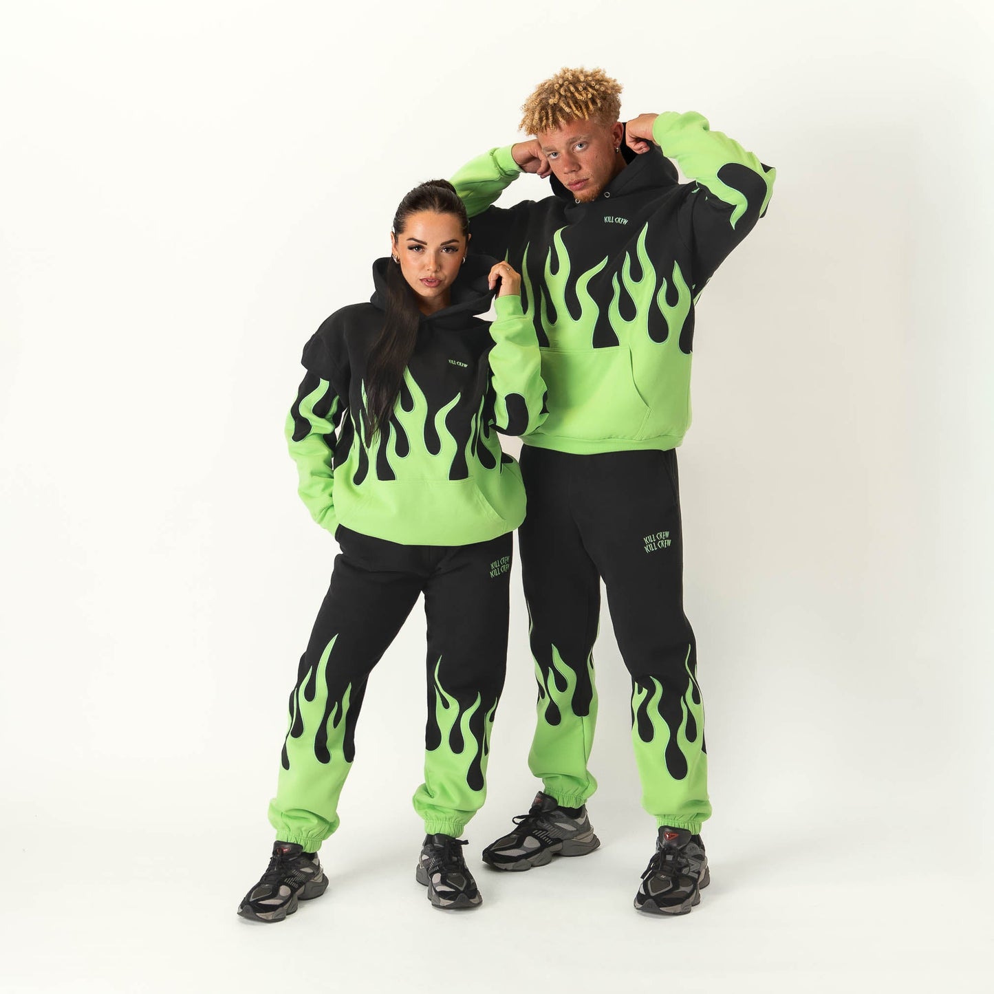 PREMIUM HEATER SWEATS - BLACK / GREEN