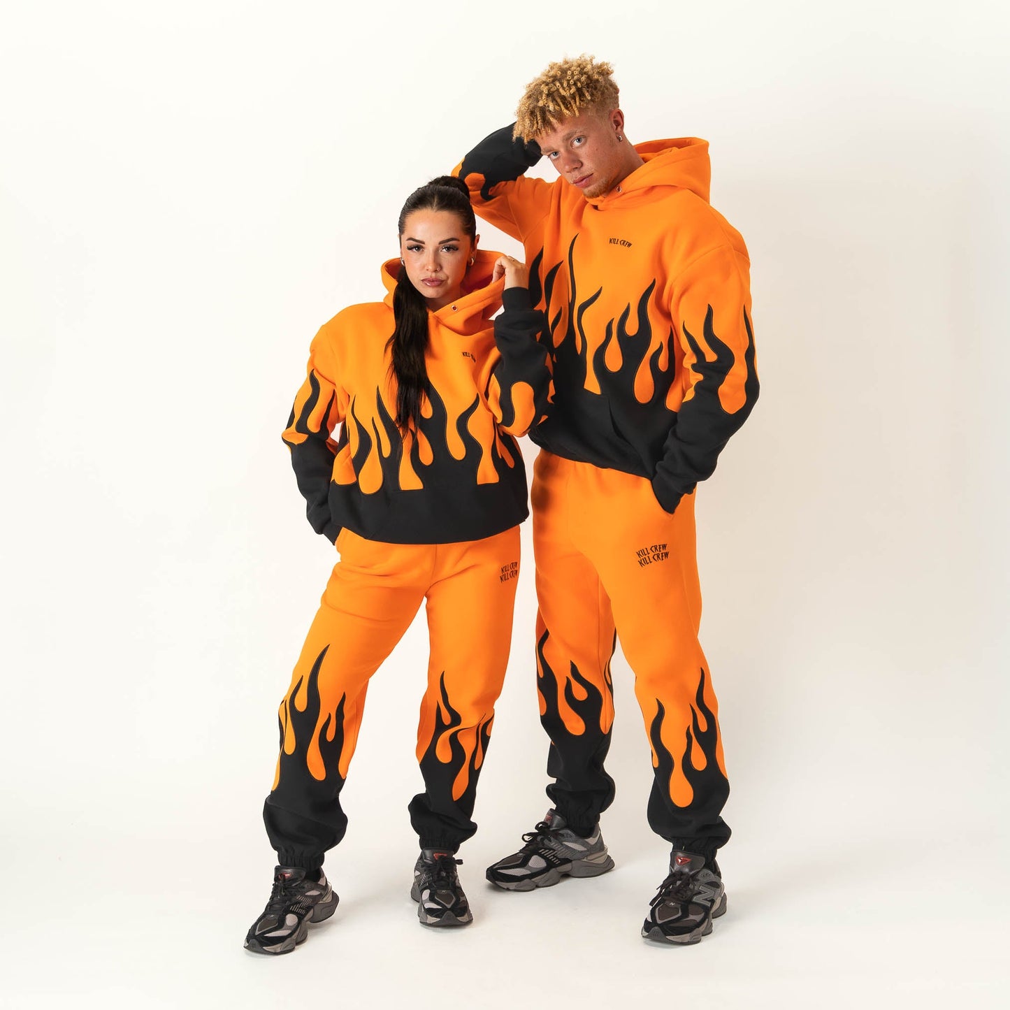 PREMIUM HEATER SWEATS - ORANGE / BLACK