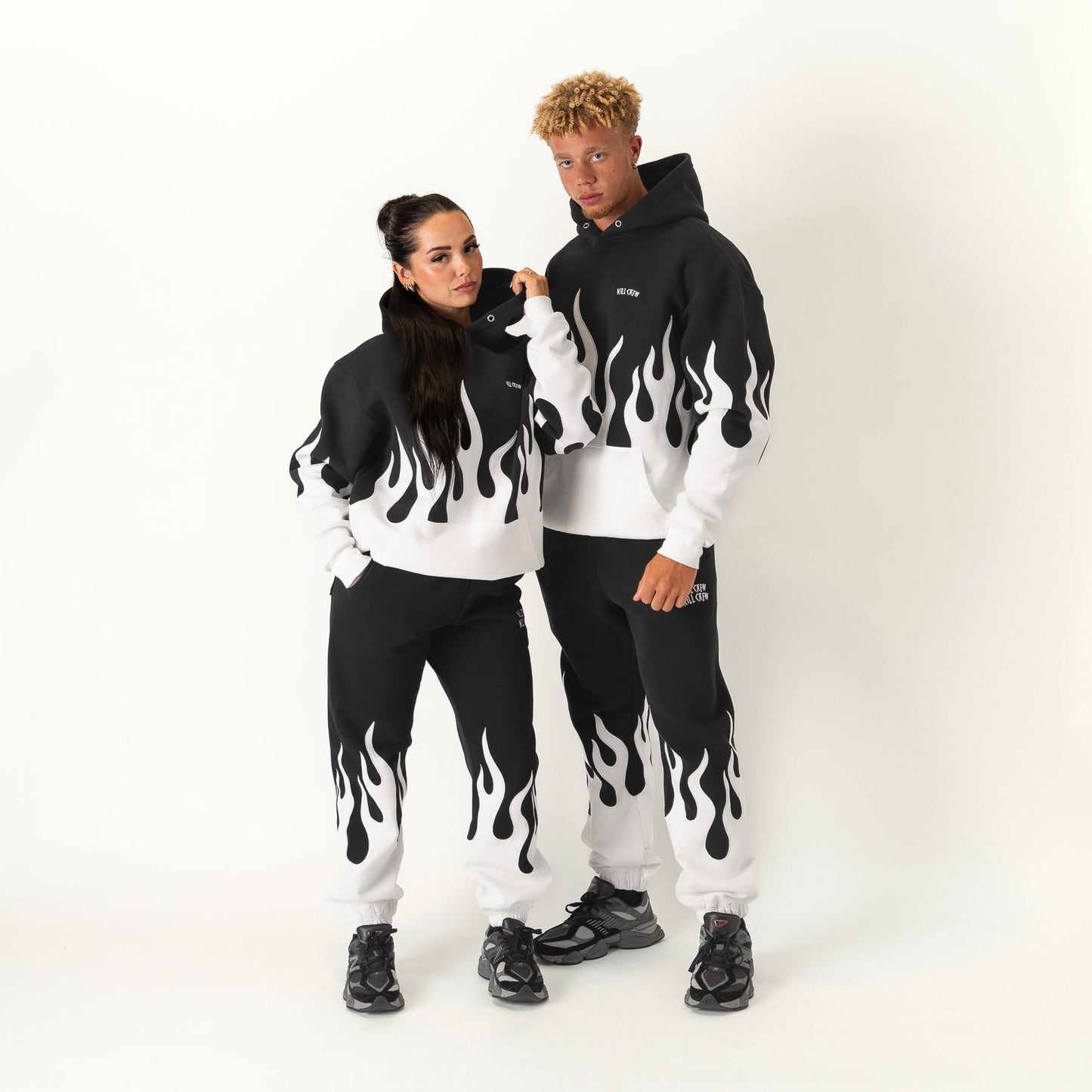 PREMIUM HEATER SWEATS - BLACK / WHITE