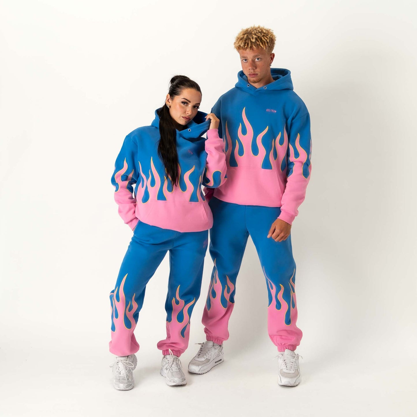 PREMIUM HEATER SWEATS - BLUE / PINK