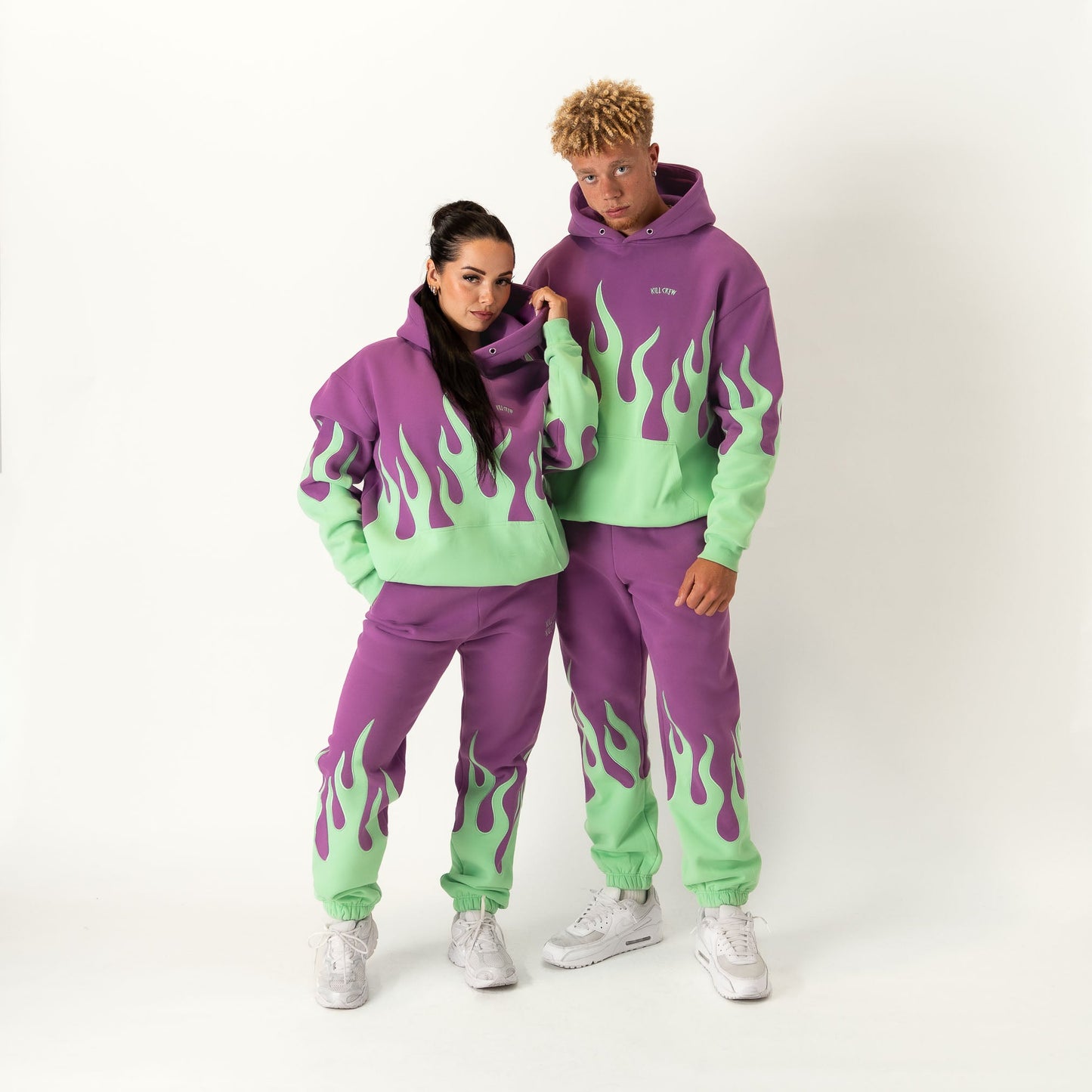 PREMIUM HEATER SWEATS - PURPLE / GREEN