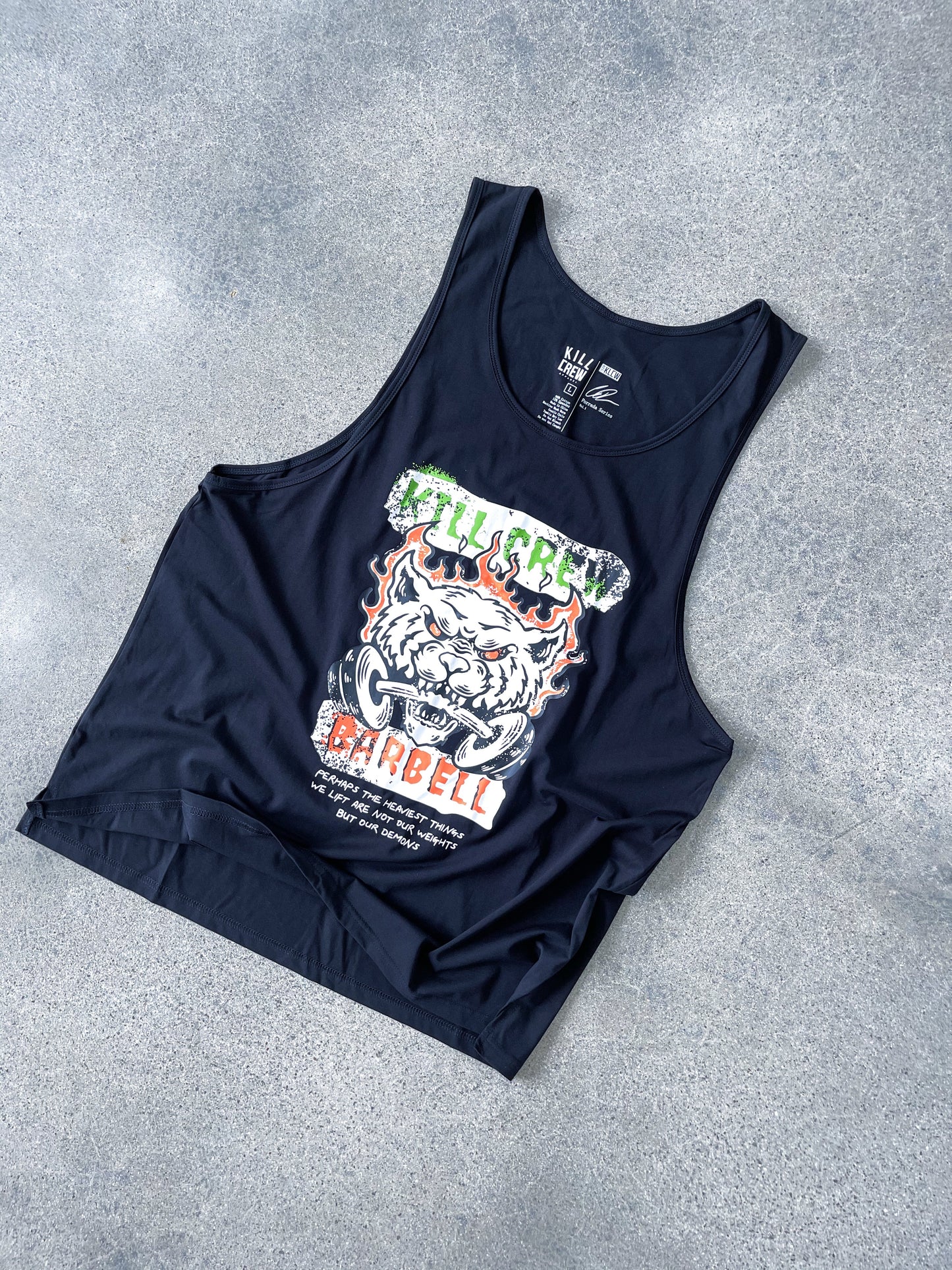 KILL CREW BARBELL TANK TOP - BLACK