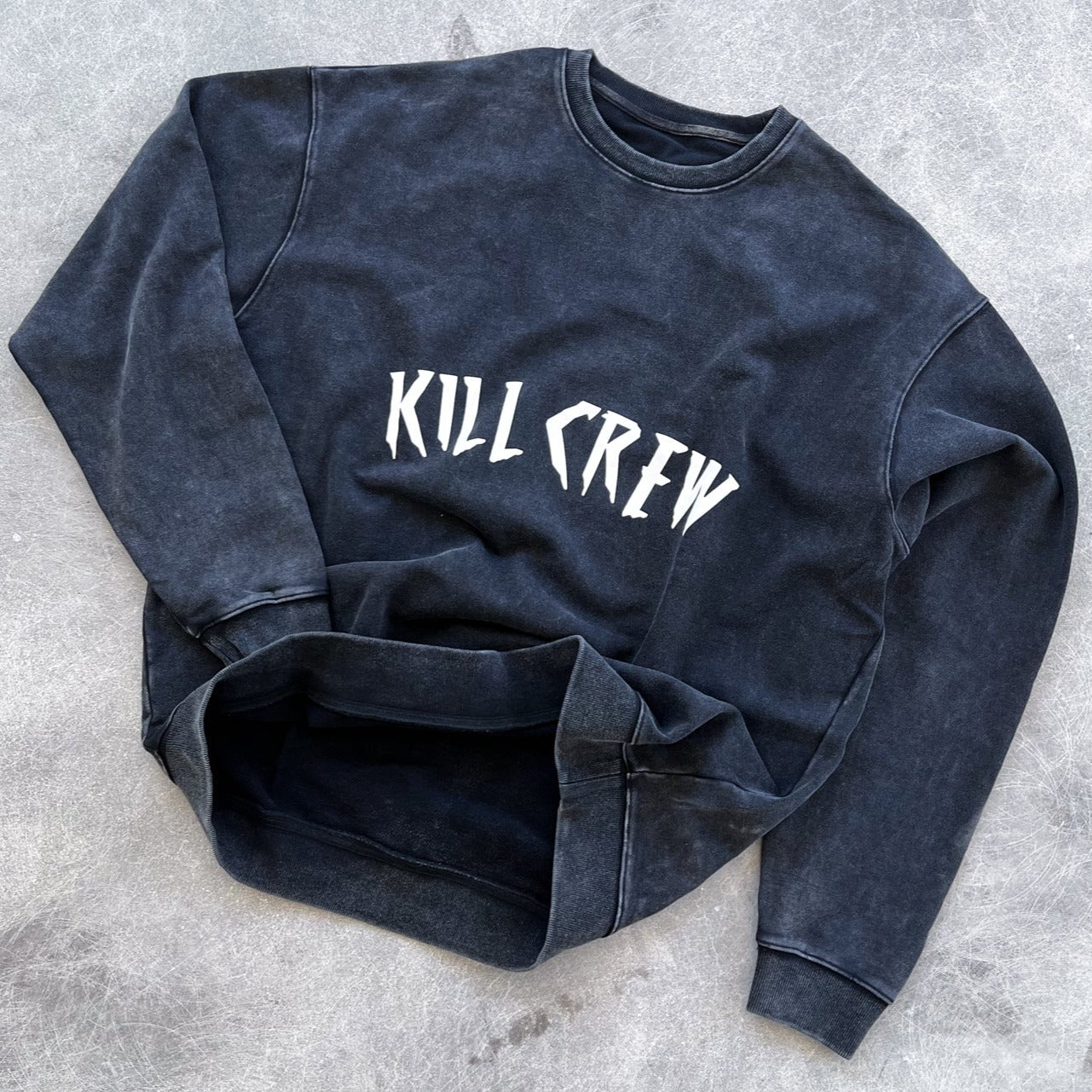 HEAVYWEIGHT LUX "KILL CREW" CREW NECK - BLACK