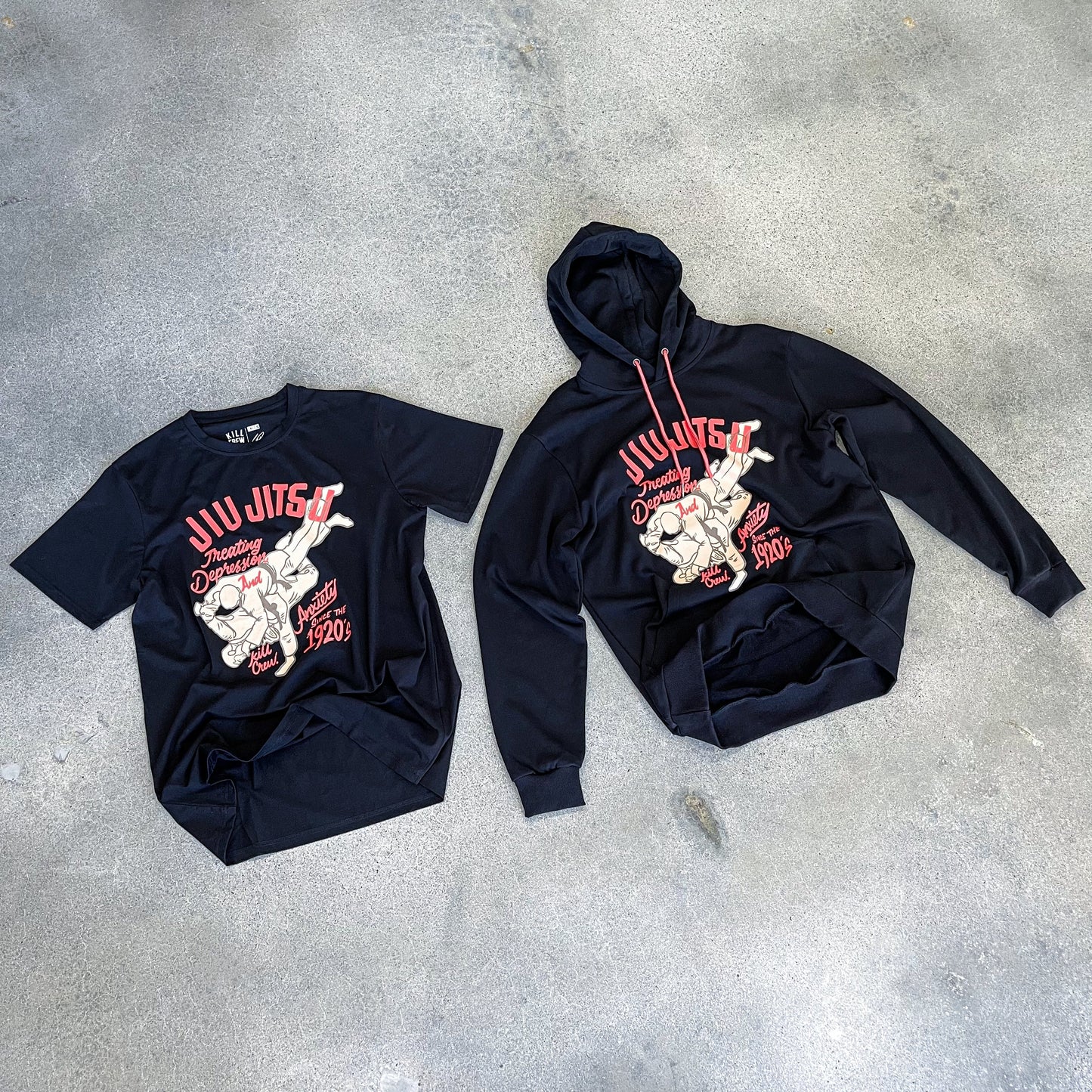 JIU JITSU DEPRESSION HOODIE - BLACK
