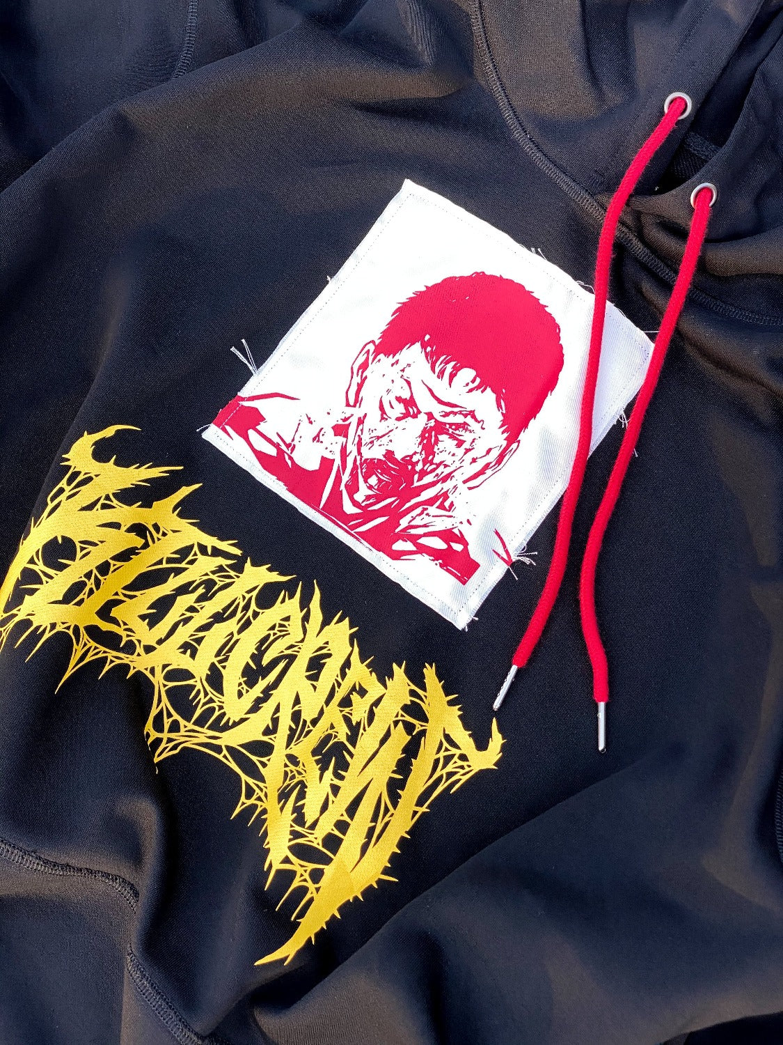 BATTLE SCARS PATCH HOODIE - BLACK